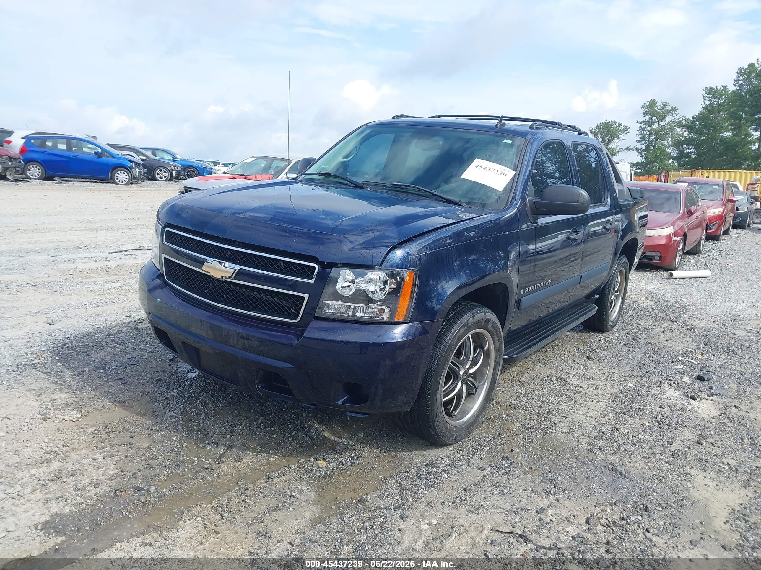 2008 Chevrolet Avalanche 1500 Ls Dark Blue vin: 3GNEC12078G147334
