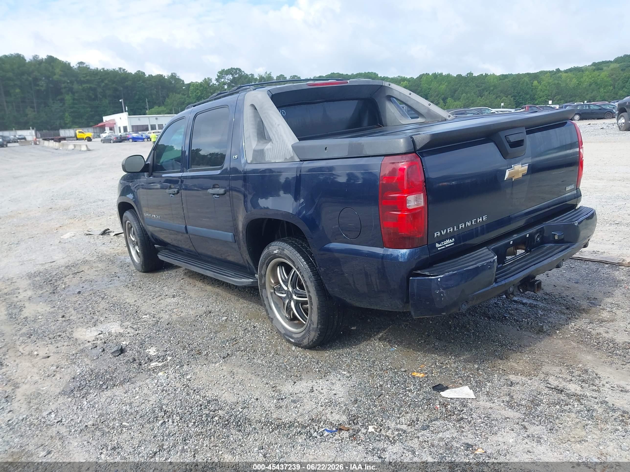 2008 Chevrolet Avalanche 1500 Ls Dark Blue vin: 3GNEC12078G147334