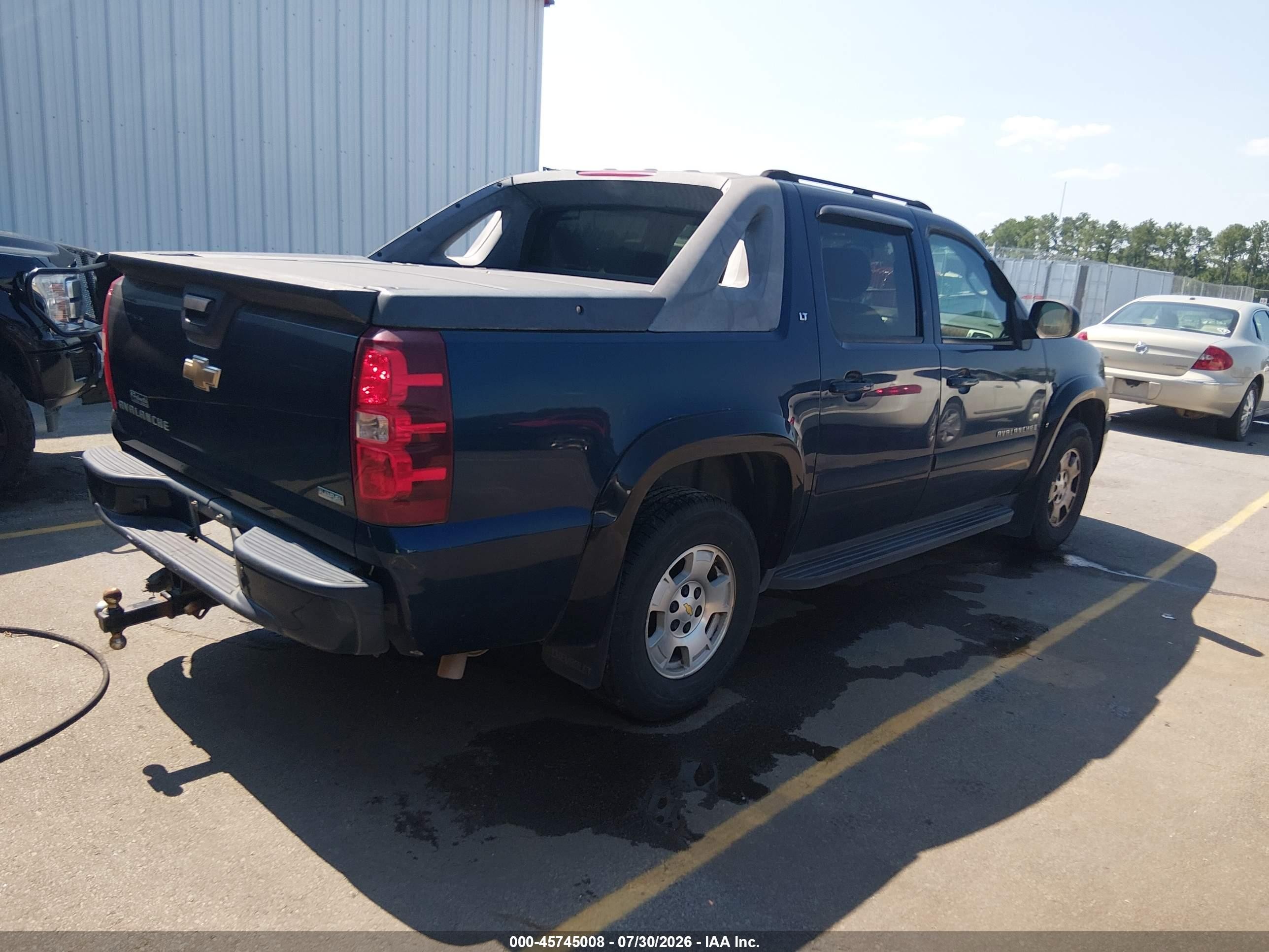 2007 Chevrolet Avalanche 1500 Lt Blue vin: 3GNEC12087G197626