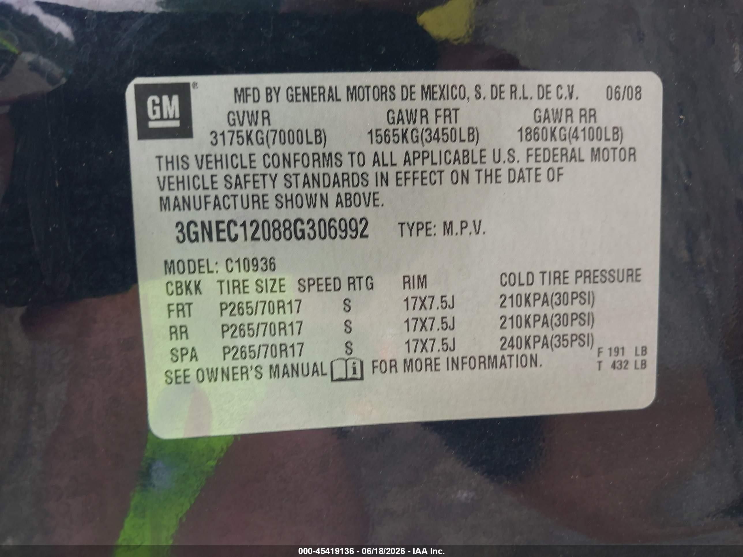 2008 Chevrolet Avalanche 1500 Ls Черный vin: 3GNEC12088G306992