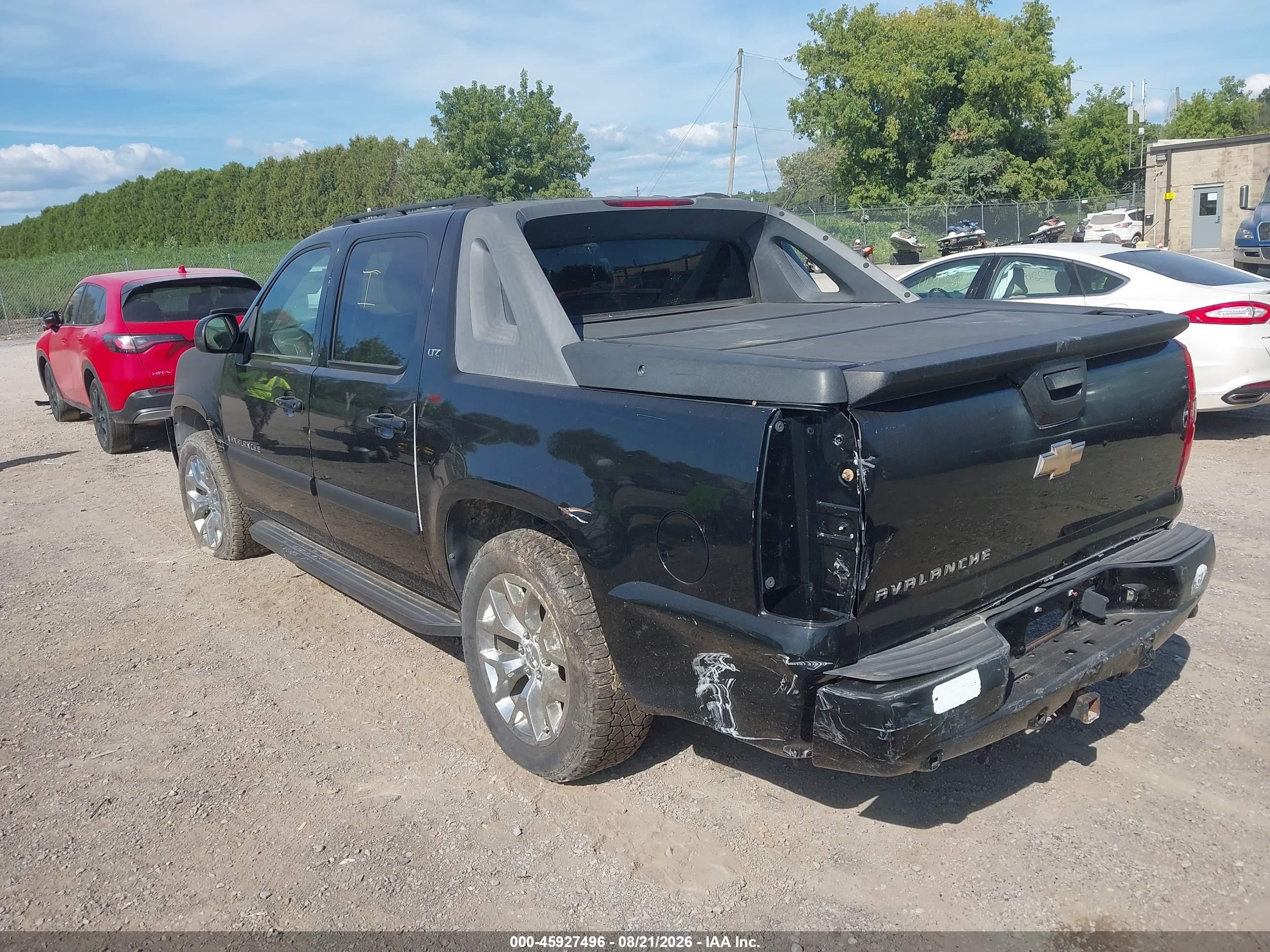 2007 Chevrolet Avalanche 1500 Ltz Black vin: 3GNEC12097G106122