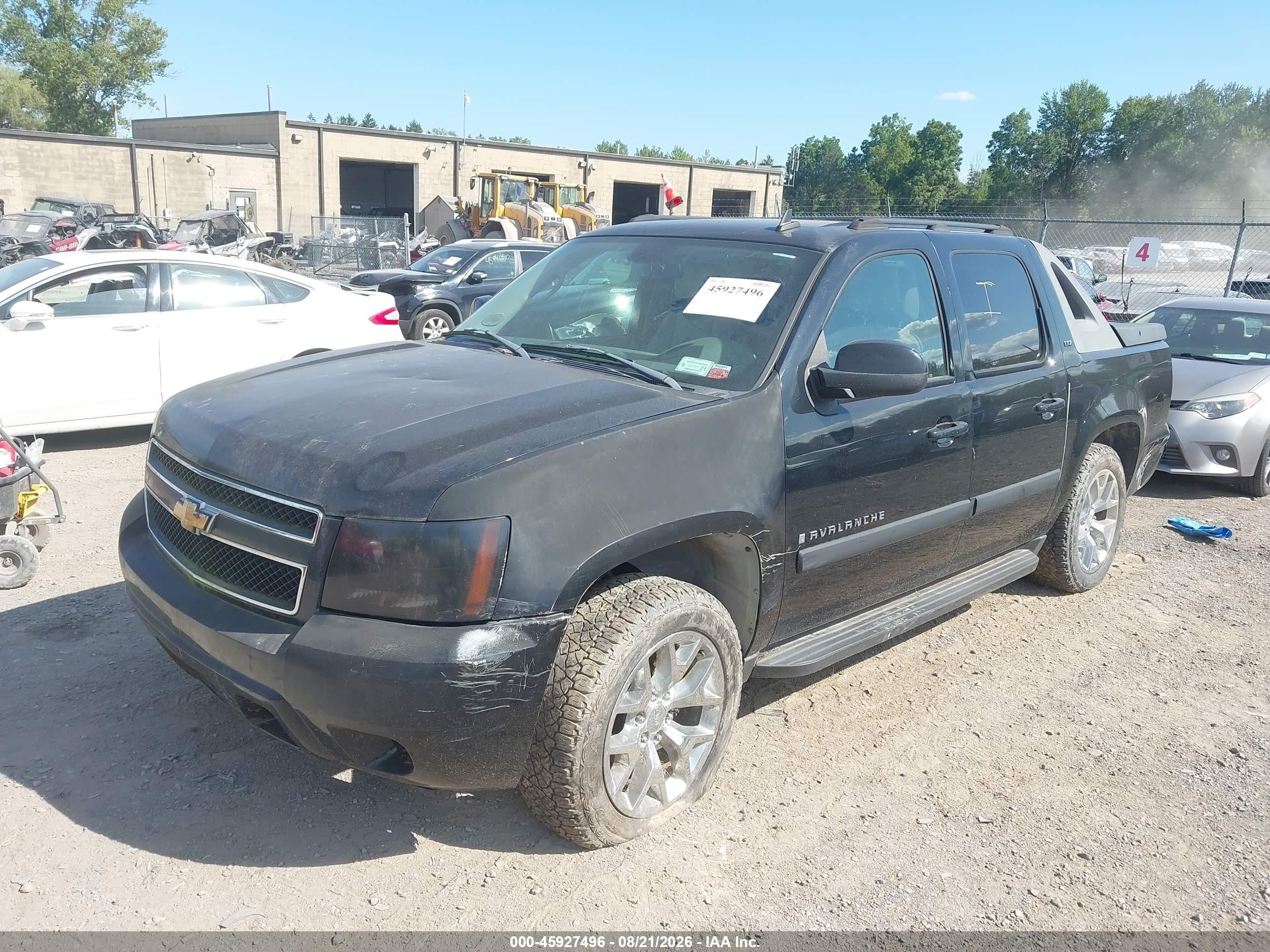 2007 Chevrolet Avalanche 1500 Ltz Black vin: 3GNEC12097G106122