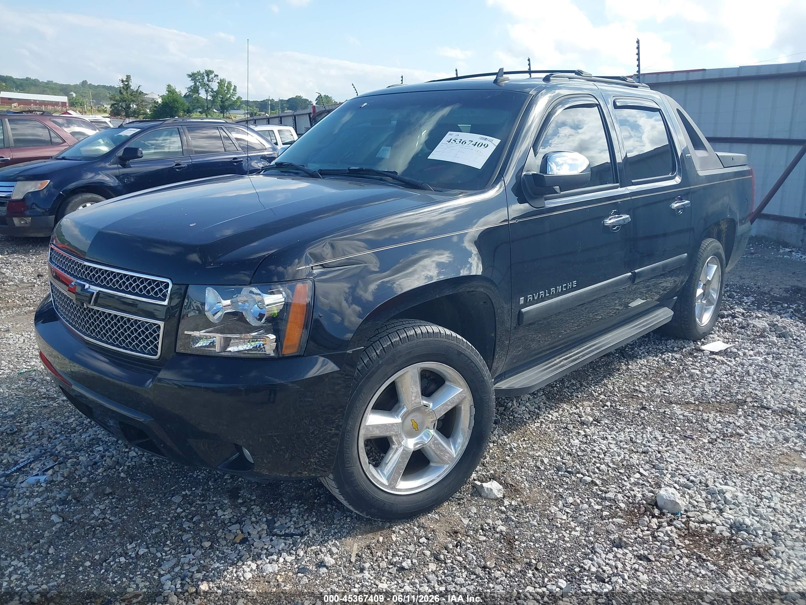 2008 Chevrolet Avalanche 1500 Ltz Black vin: 3GNEC12098G166368