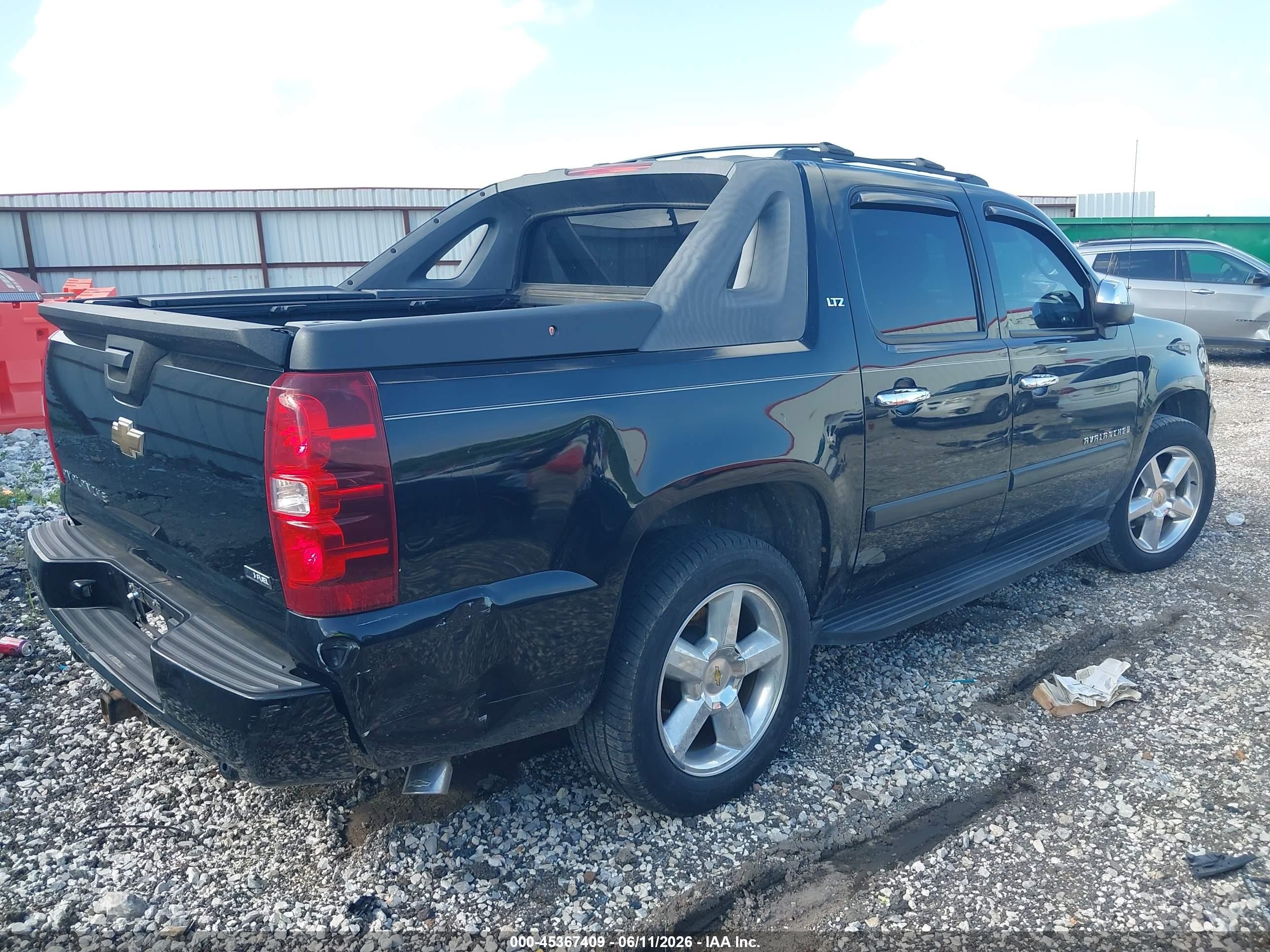 2008 Chevrolet Avalanche 1500 Ltz Black vin: 3GNEC12098G166368
