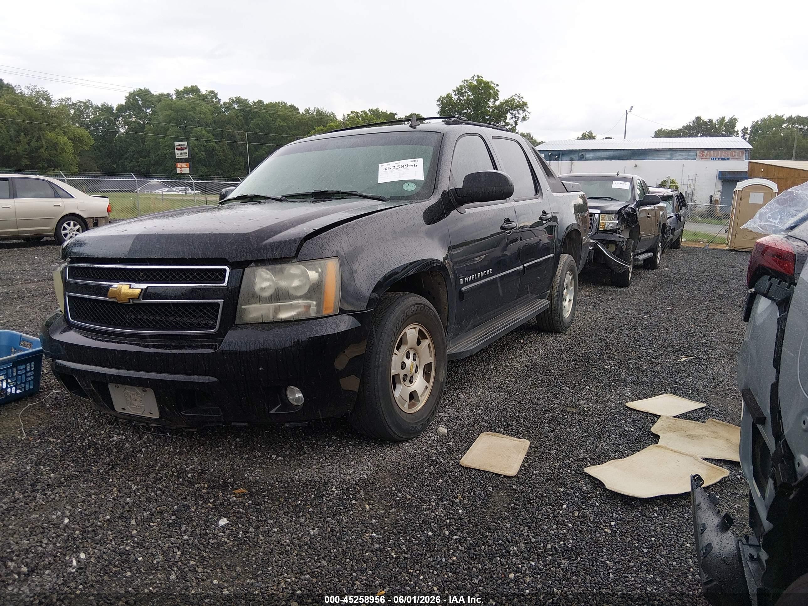 2007 Chevrolet Avalanche 1500 Lt Black vin: 3GNEC120X7G179404