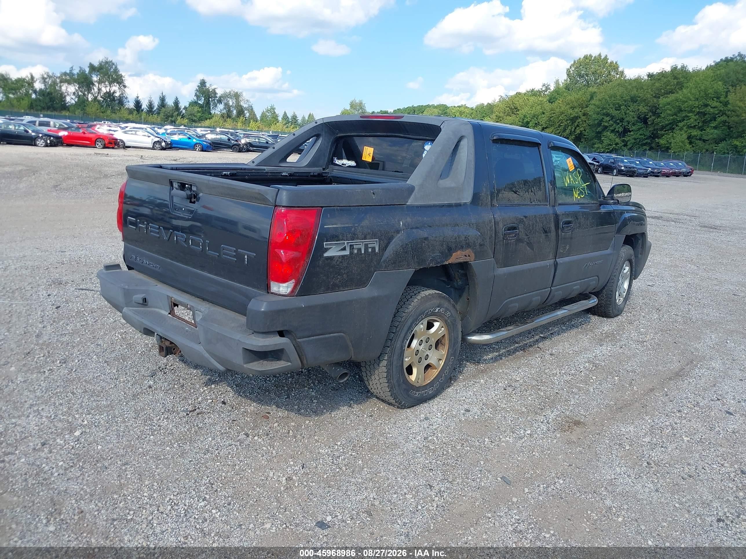 2004 Chevrolet Avalanche C1500 Black vin: 3GNEC12G74G247731
