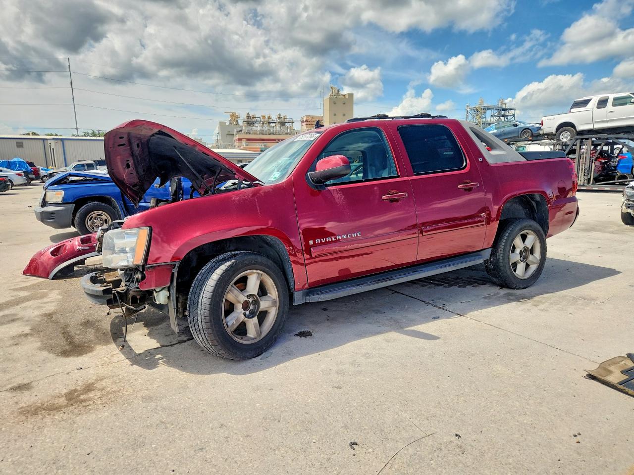 2007 Chevrolet Avalanche C1500 Maroon vin: 3GNEC12J07G273056