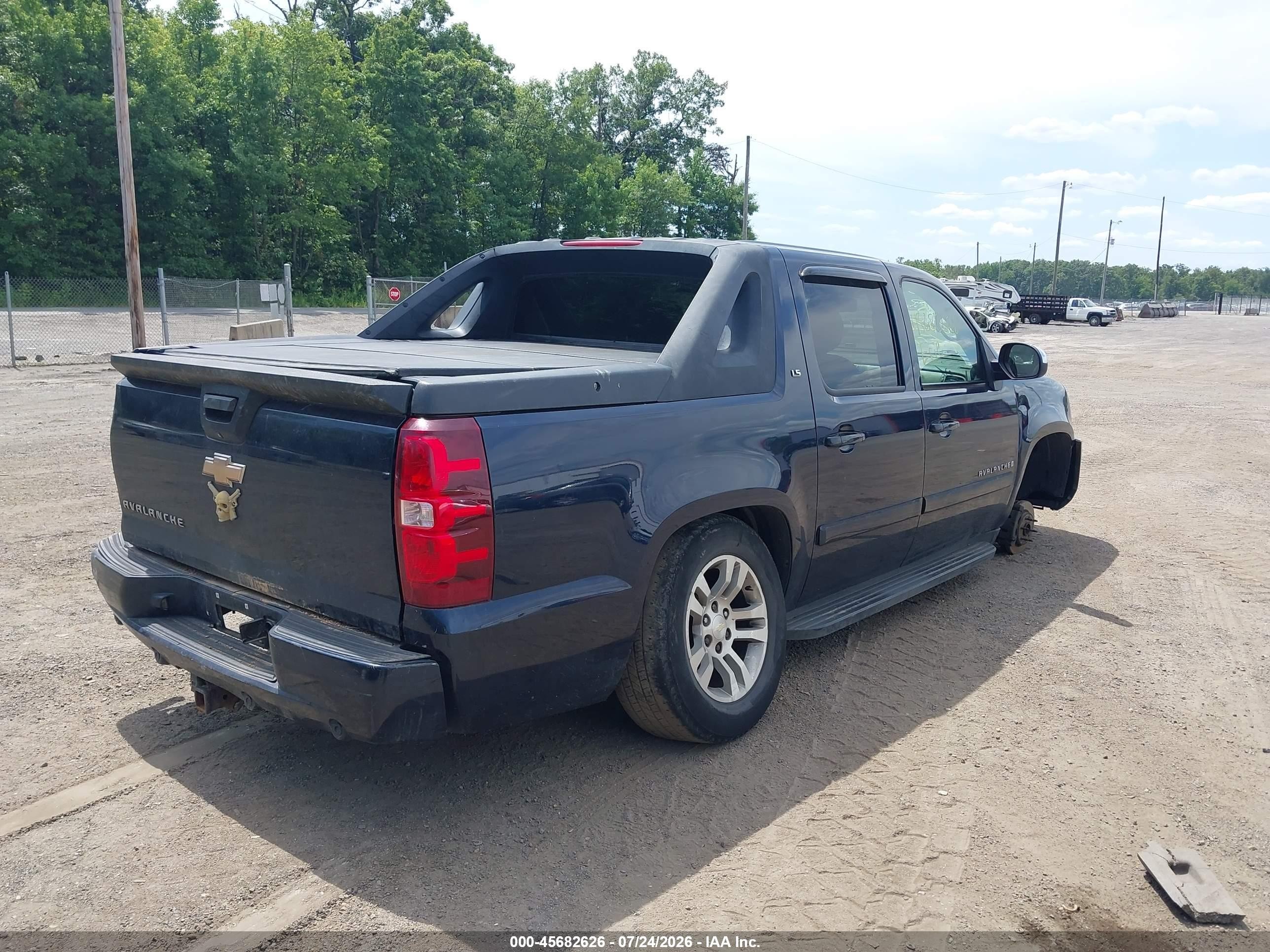 2009 Chevrolet Avalanche 1500 Ls Blue vin: 3GNEC12J19G131110
