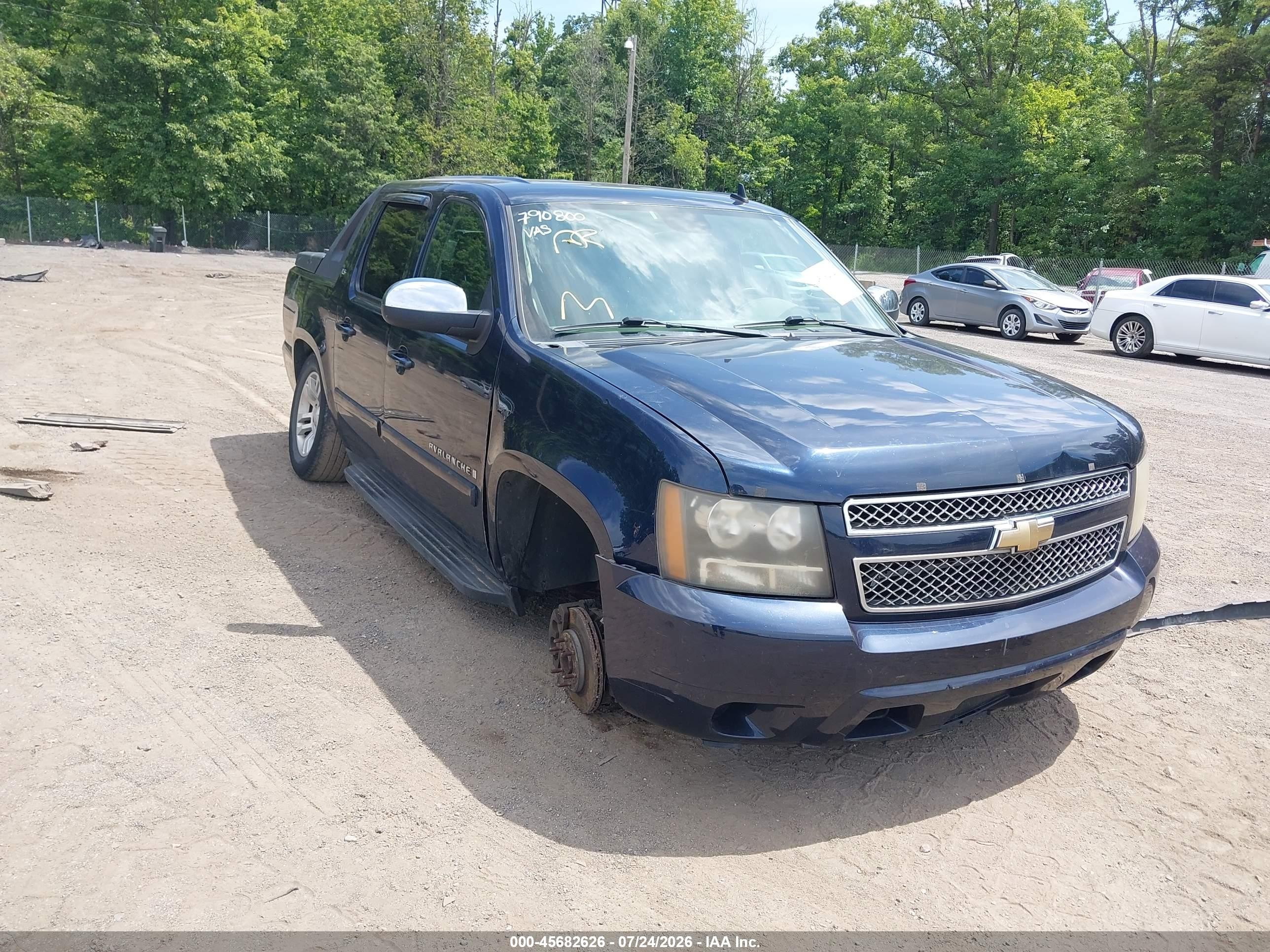 2009 Chevrolet Avalanche 1500 Ls Blue vin: 3GNEC12J19G131110