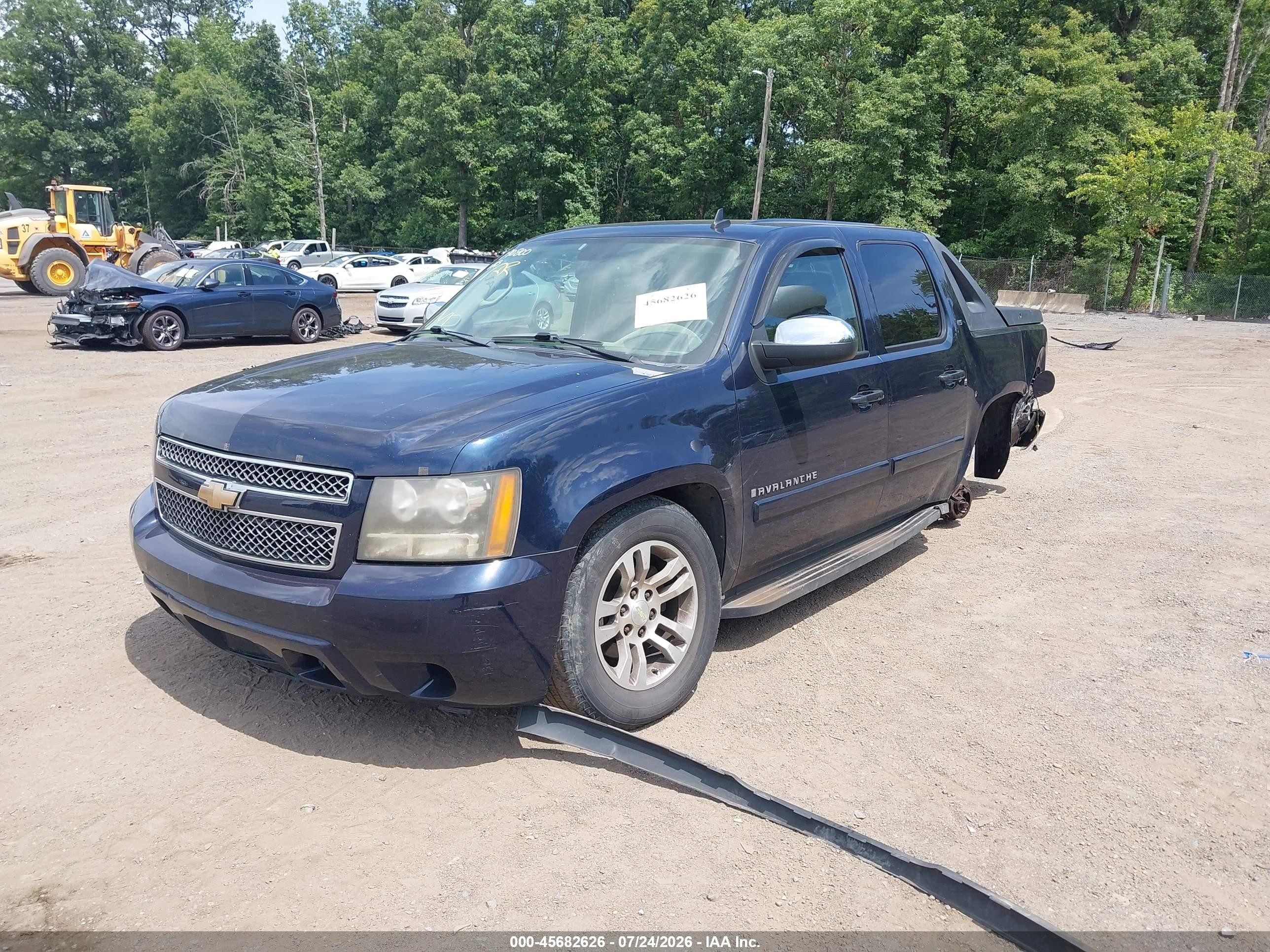 2009 Chevrolet Avalanche 1500 Ls Blue vin: 3GNEC12J19G131110