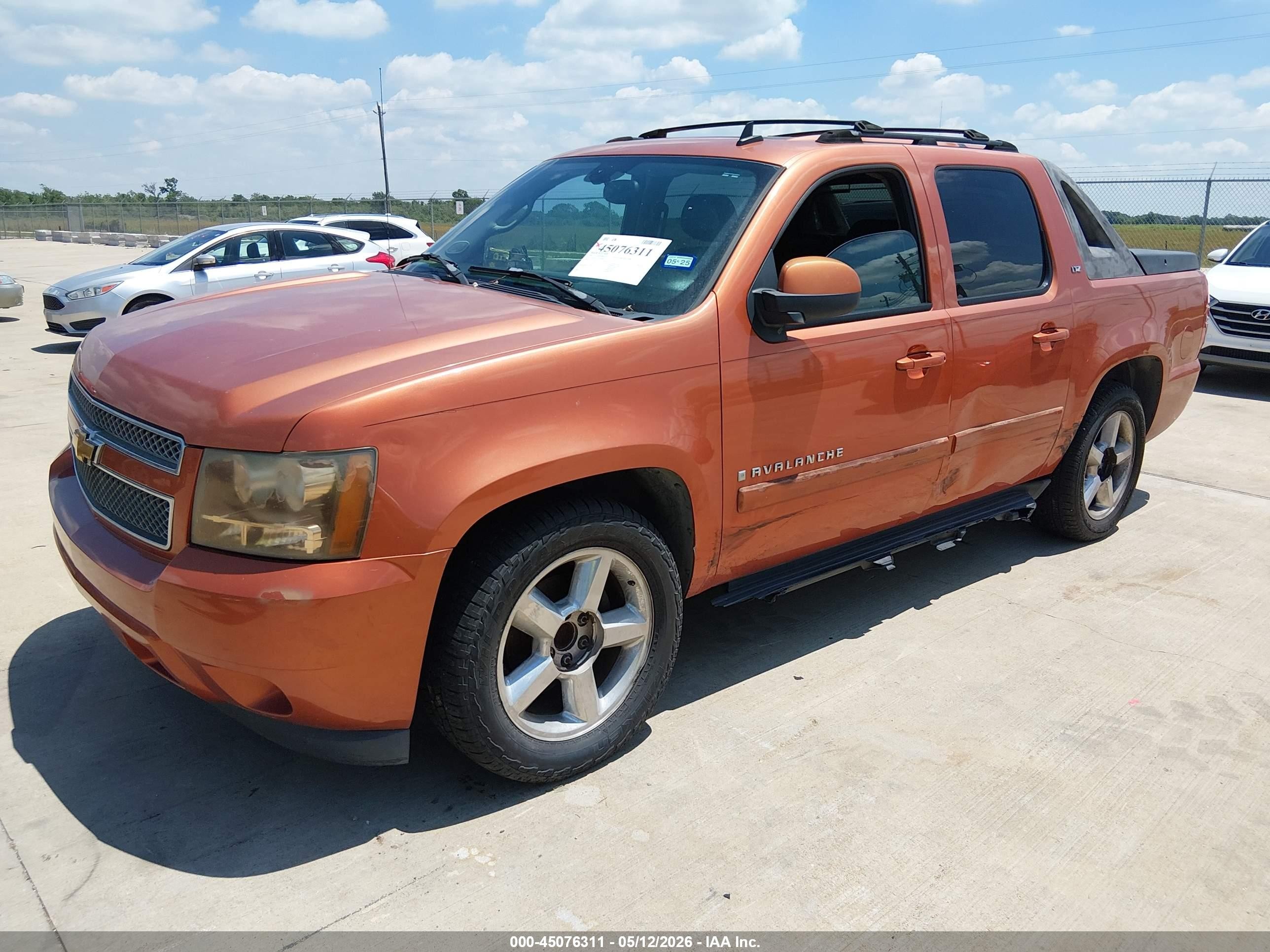 2007 Chevrolet Avalanche 1500 Ltz Orange vin: 3GNEC12J27G166462