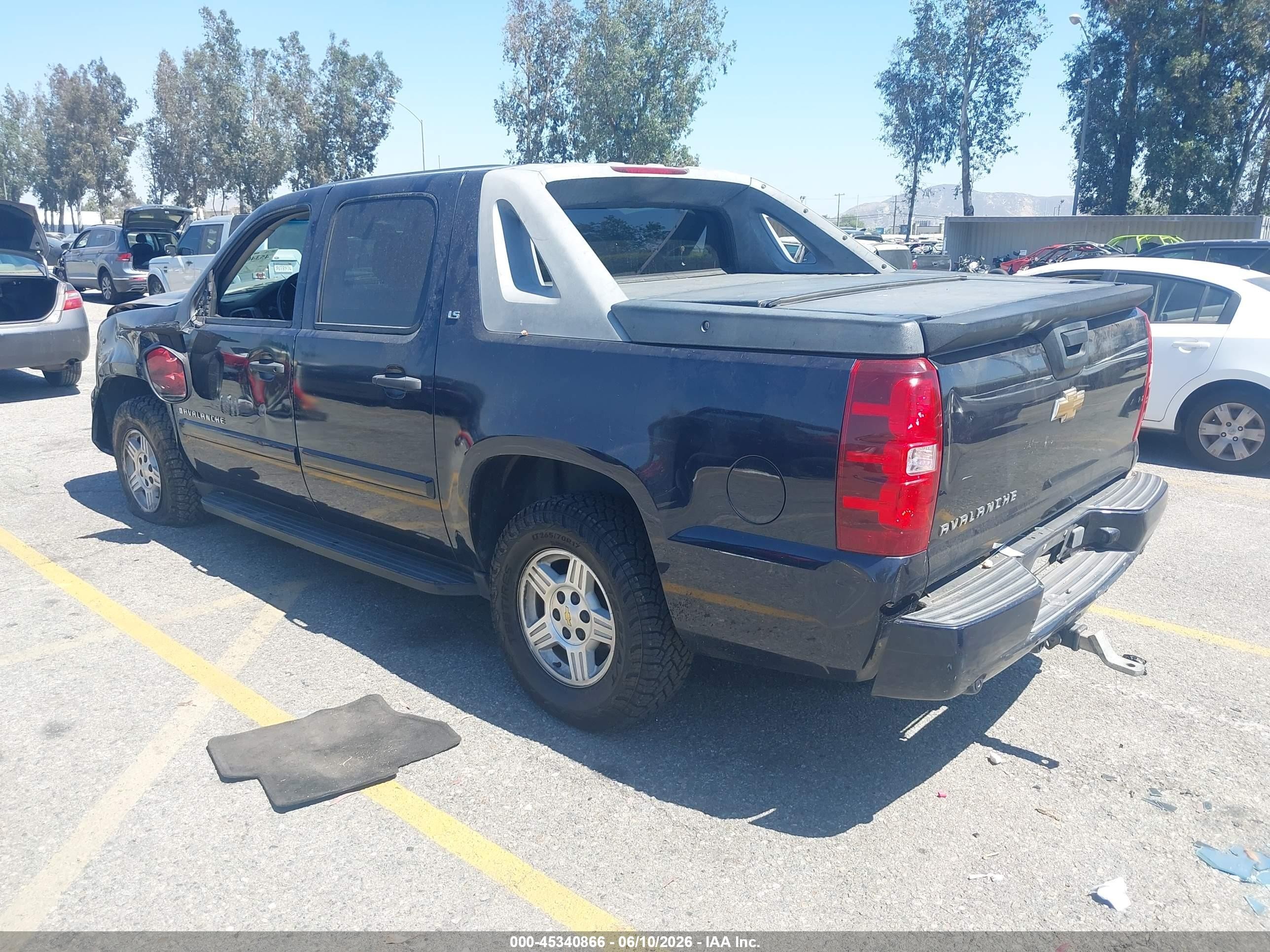 2007 Chevrolet Avalanche 1500 Ls Blue vin: 3GNEC12J47G267518