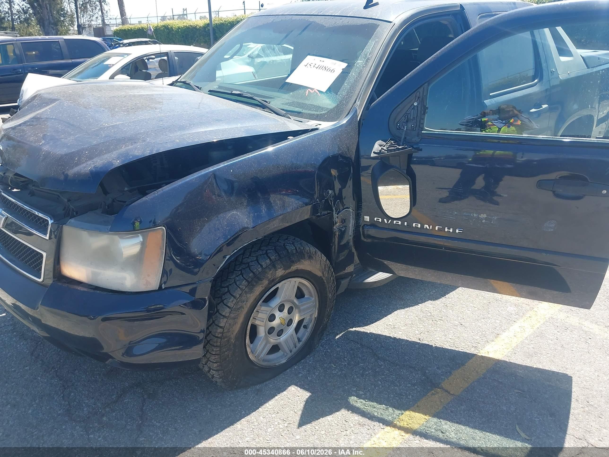 2007 Chevrolet Avalanche 1500 Ls Blue vin: 3GNEC12J47G267518