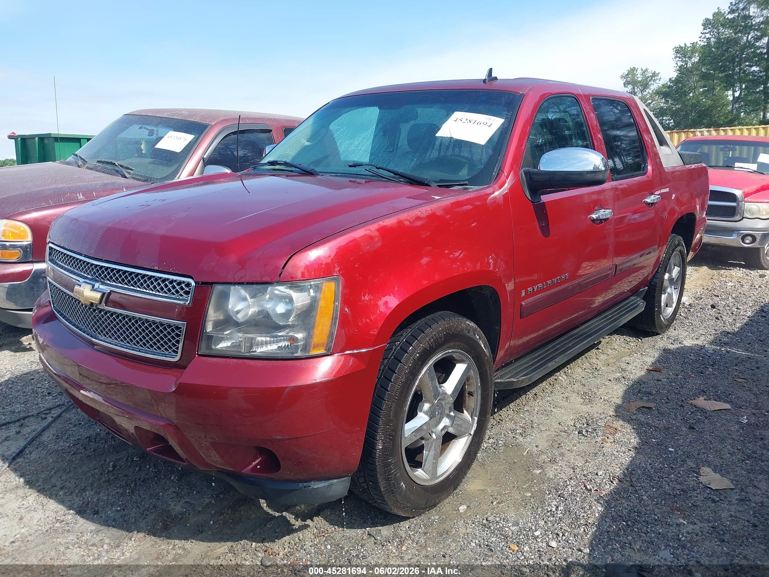 2008 Chevrolet Avalanche 1500 Ls Burgundy vin: 3GNEC12J48G187671