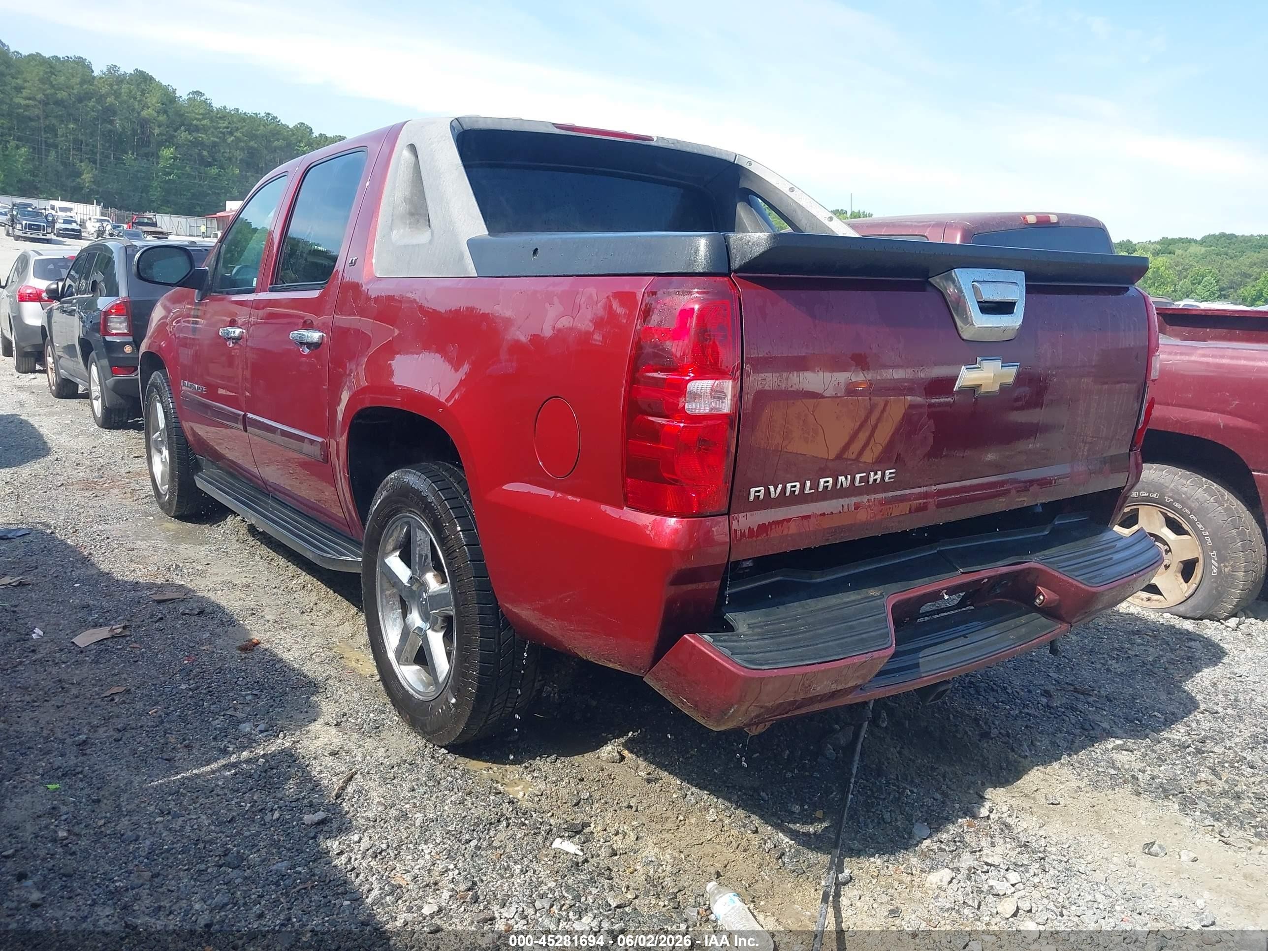 2008 Chevrolet Avalanche 1500 Ls Burgundy vin: 3GNEC12J48G187671