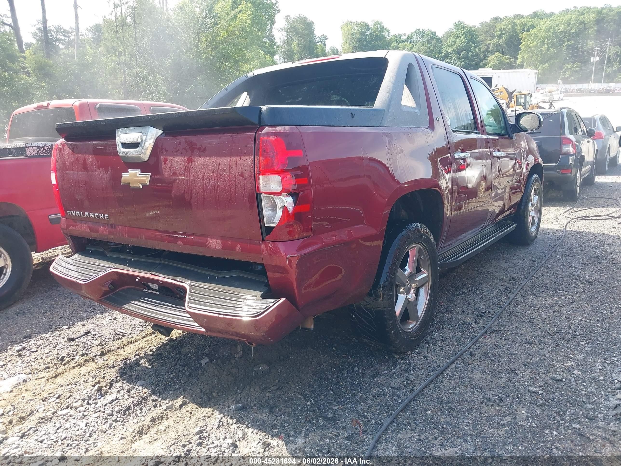2008 Chevrolet Avalanche 1500 Ls Burgundy vin: 3GNEC12J48G187671