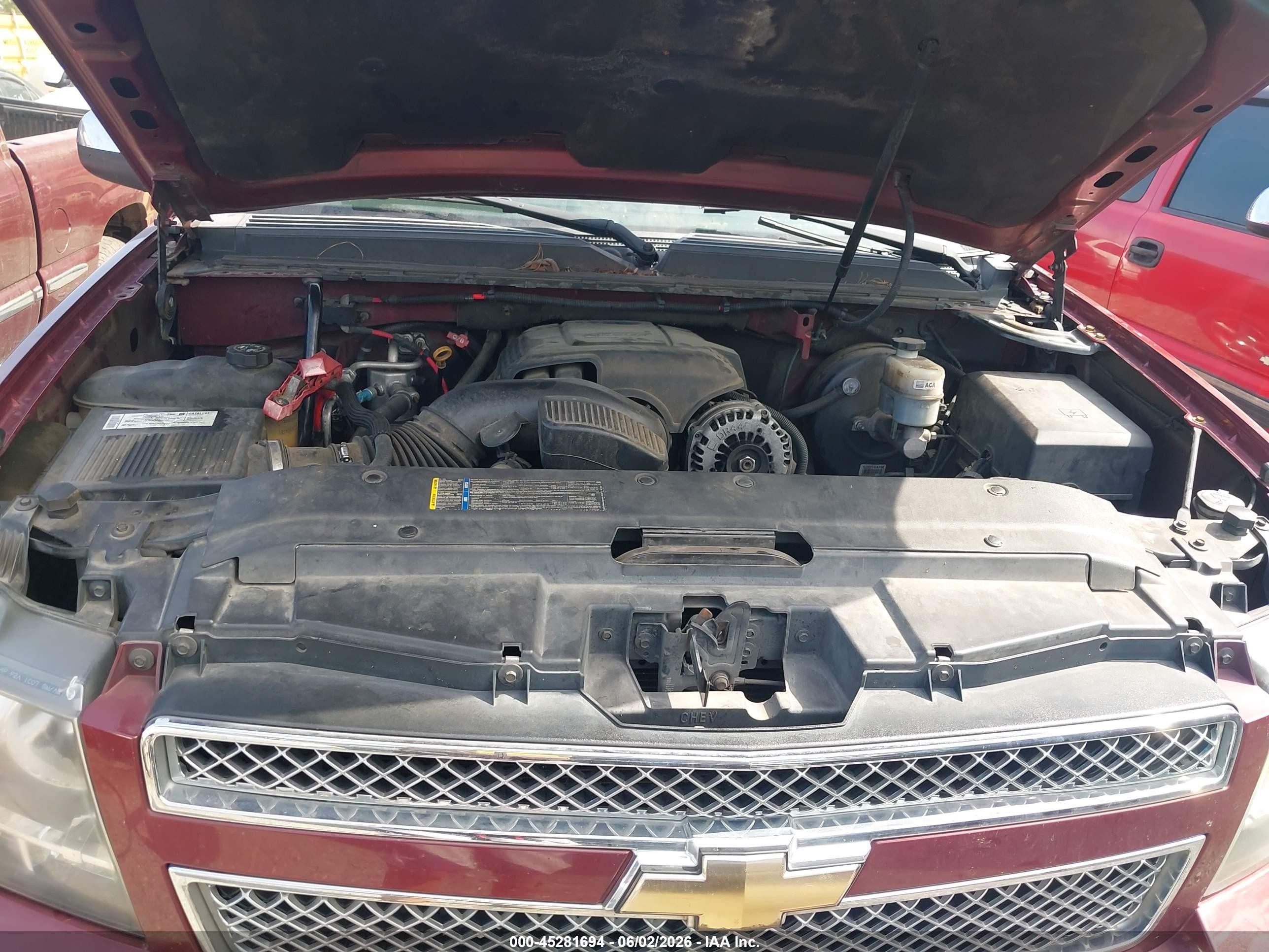 2008 Chevrolet Avalanche 1500 Ls Burgundy vin: 3GNEC12J48G187671