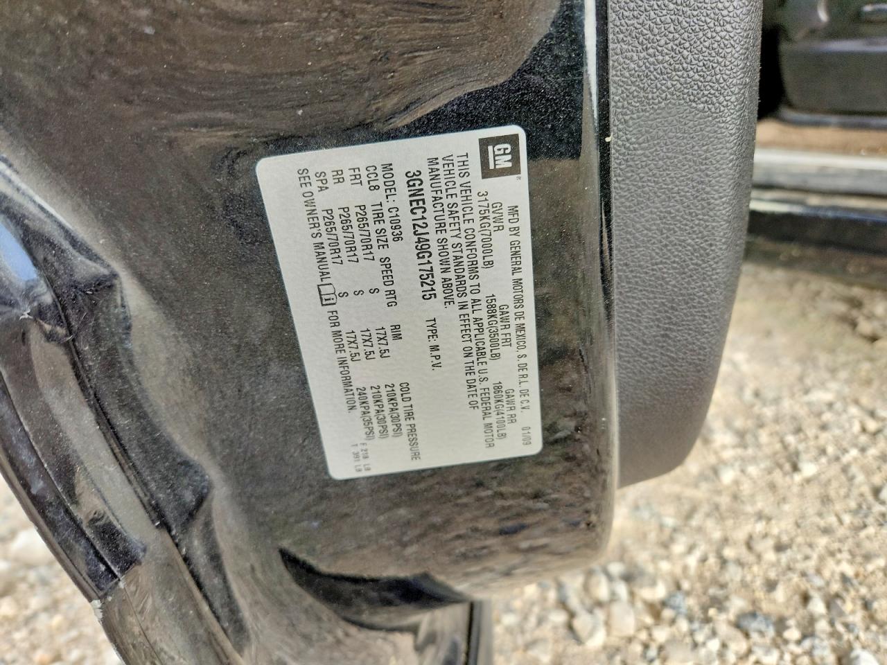 2009 Chevrolet Avalanche C1500 Ls Black vin: 3GNEC12J49G175215