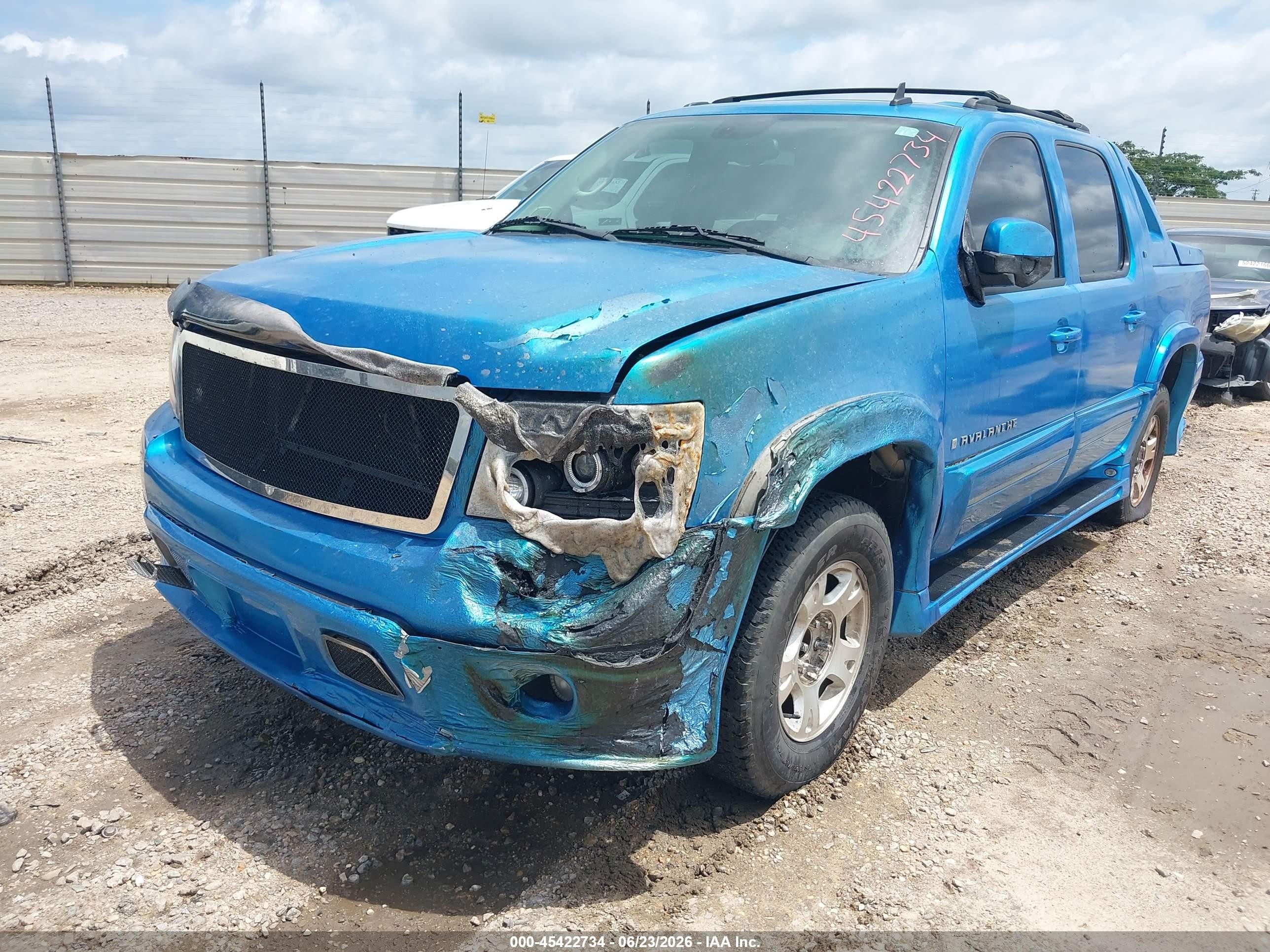 2008 Chevrolet Avalanche 1500 Lt Blue vin: 3GNEC12J68G258398