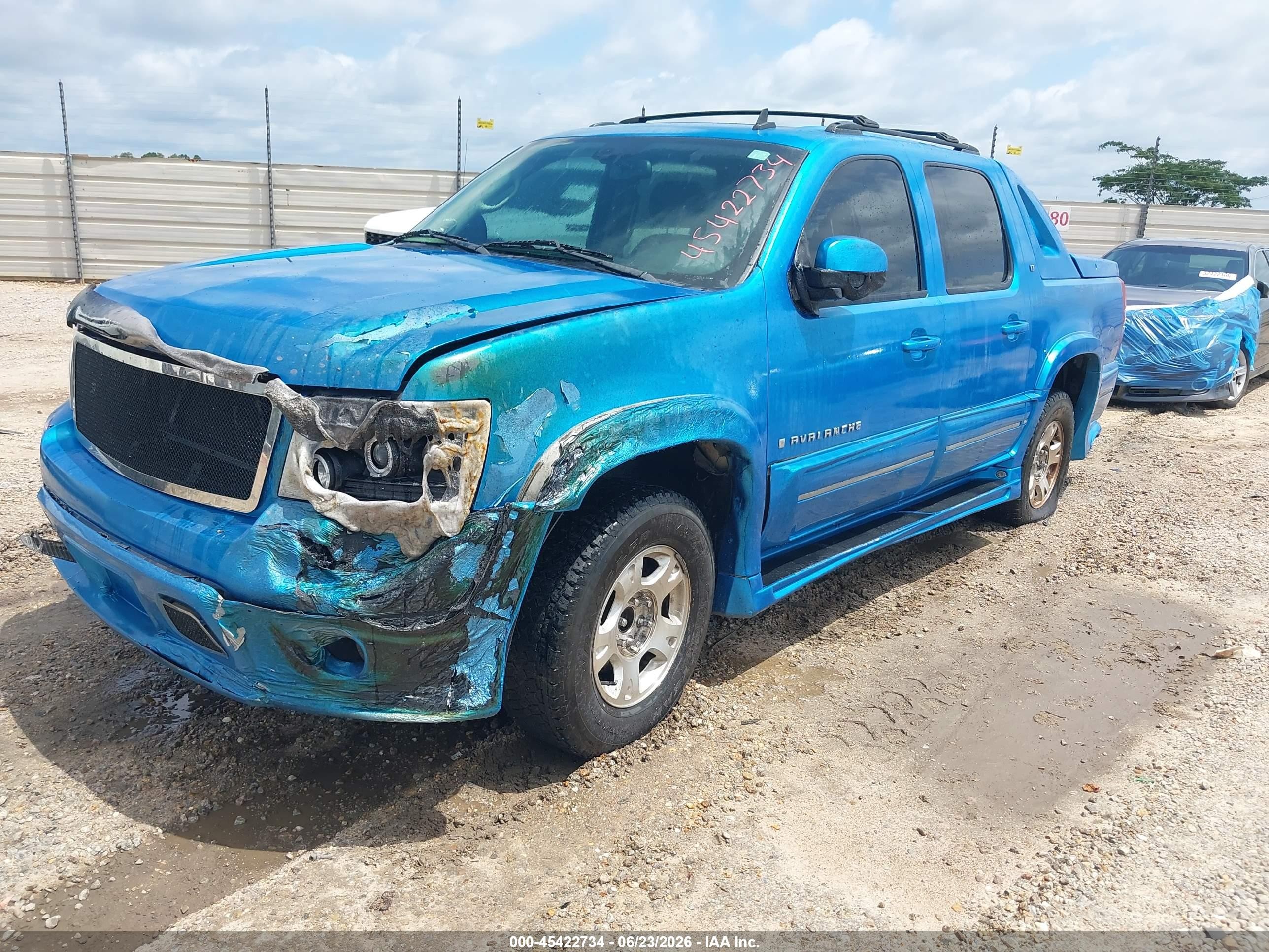 2008 Chevrolet Avalanche 1500 Lt Blue vin: 3GNEC12J68G258398