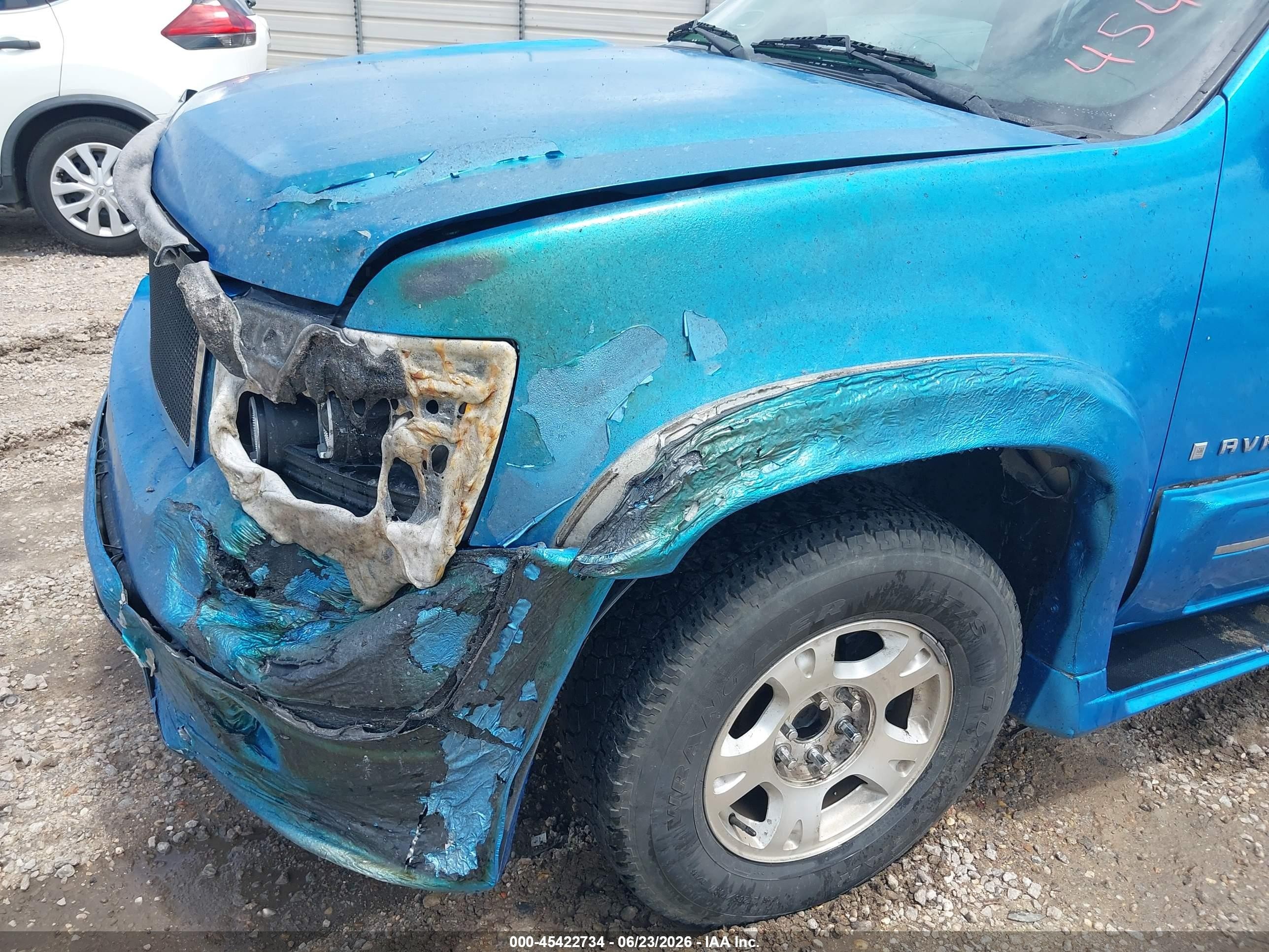 2008 Chevrolet Avalanche 1500 Lt Blue vin: 3GNEC12J68G258398