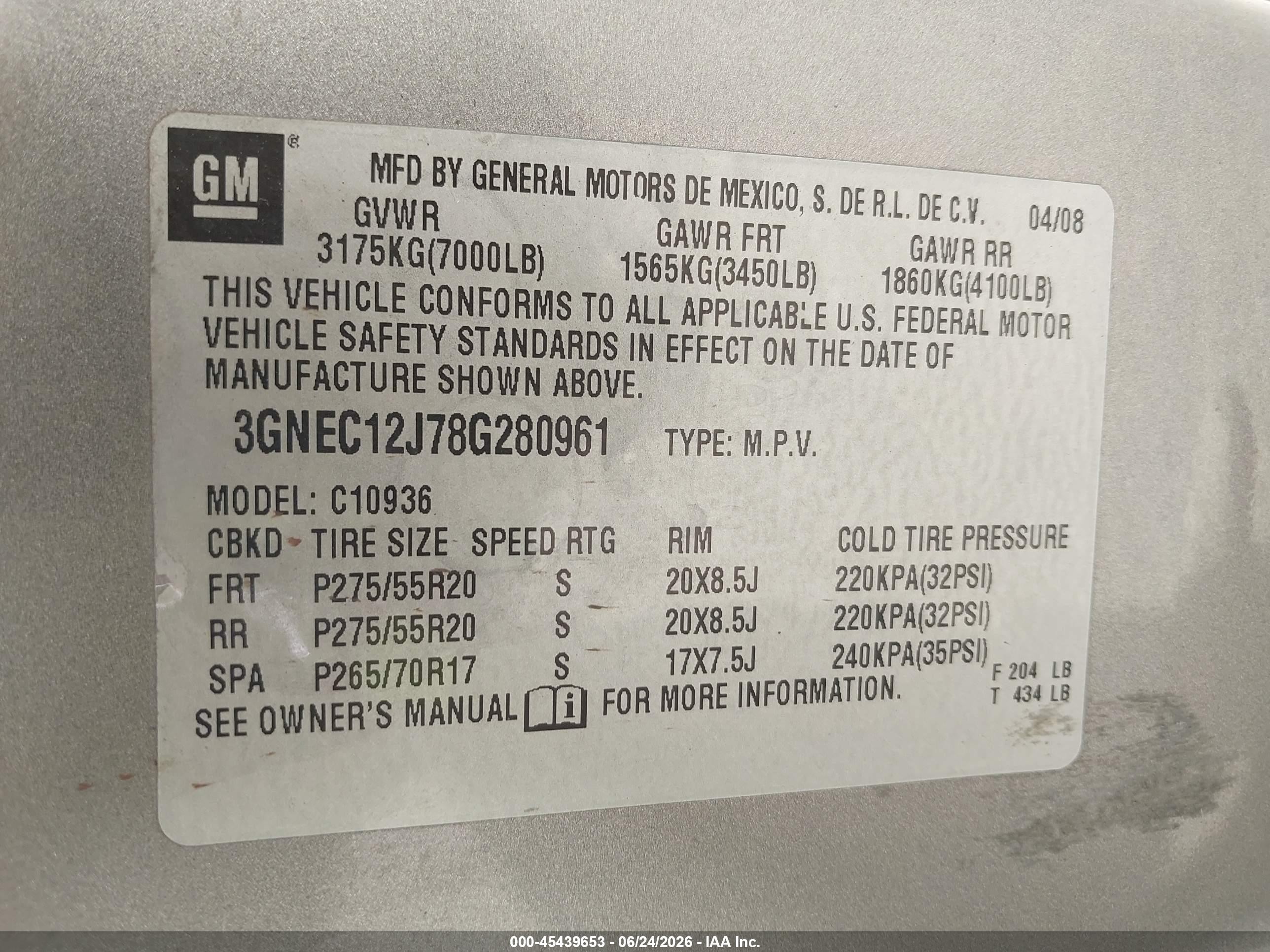 2008 Chevrolet Avalanche 1500 Ltz Gray vin: 3GNEC12J78G280961