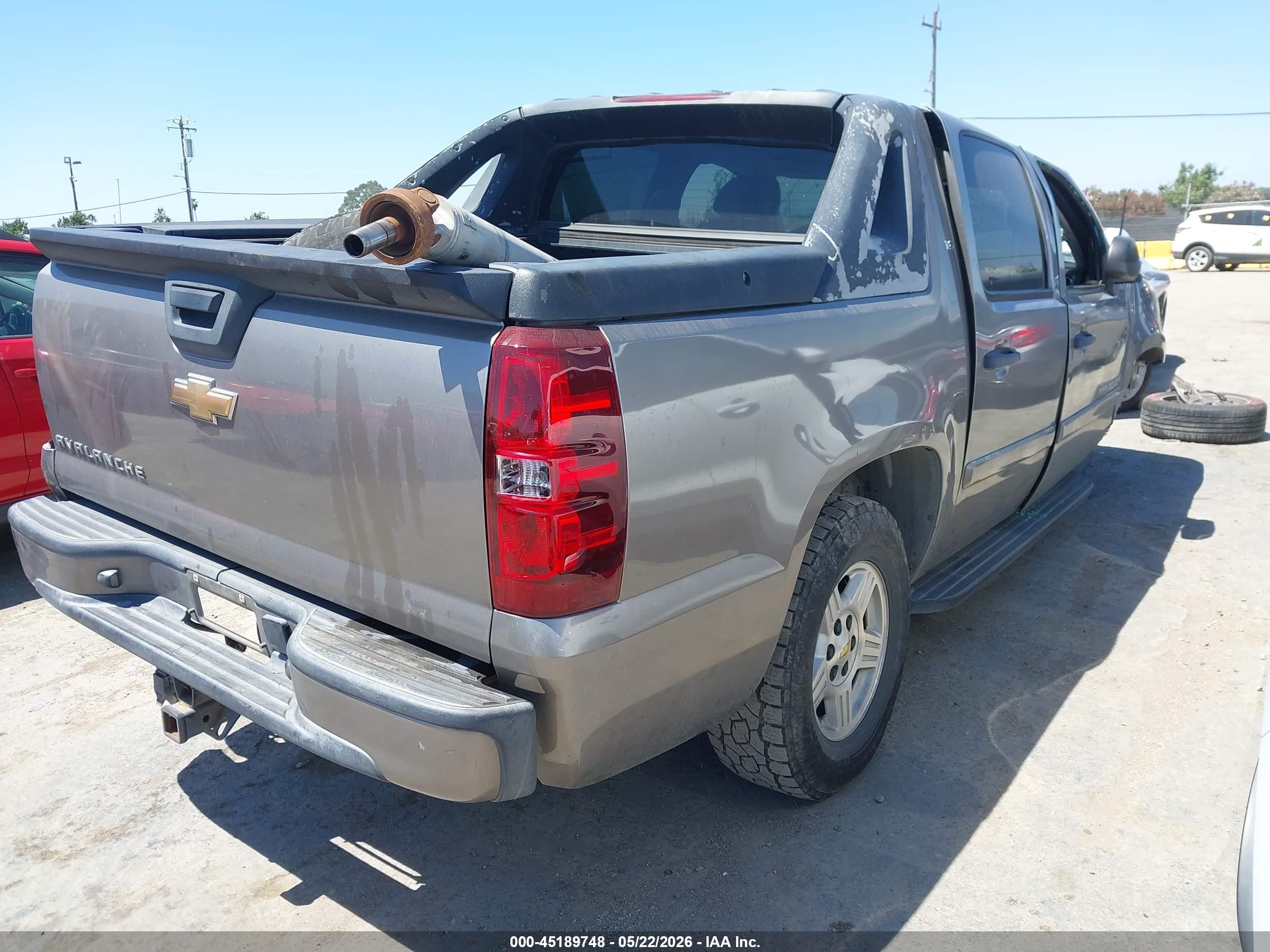 2007 Chevrolet Avalanche 1500 Ls Gray vin: 3GNEC12J87G191320