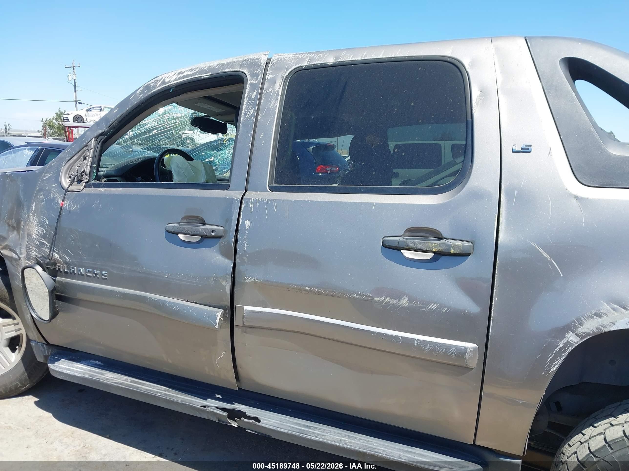 2007 Chevrolet Avalanche 1500 Ls Gray vin: 3GNEC12J87G191320