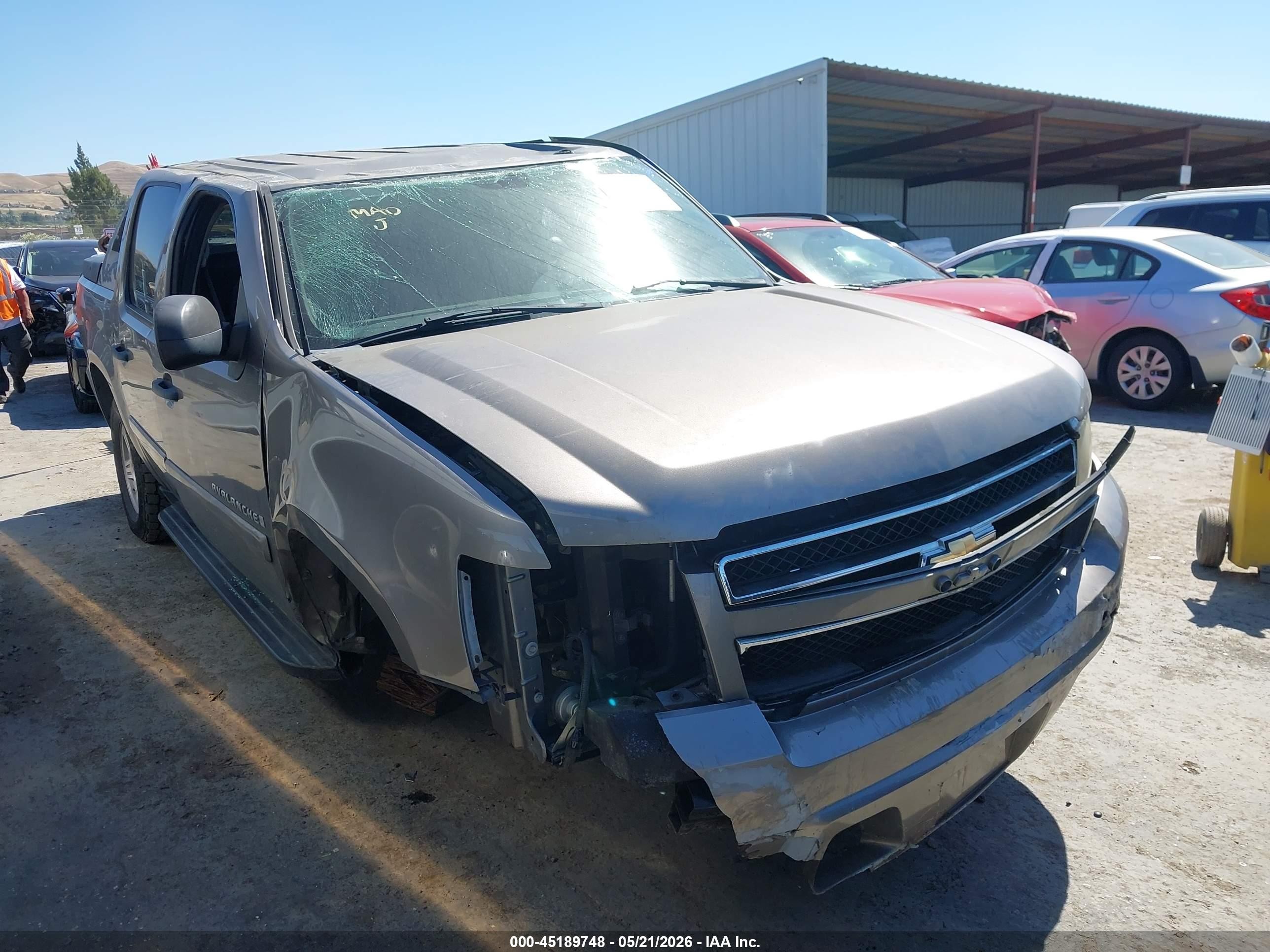 2007 Chevrolet Avalanche 1500 Ls Gray vin: 3GNEC12J87G191320