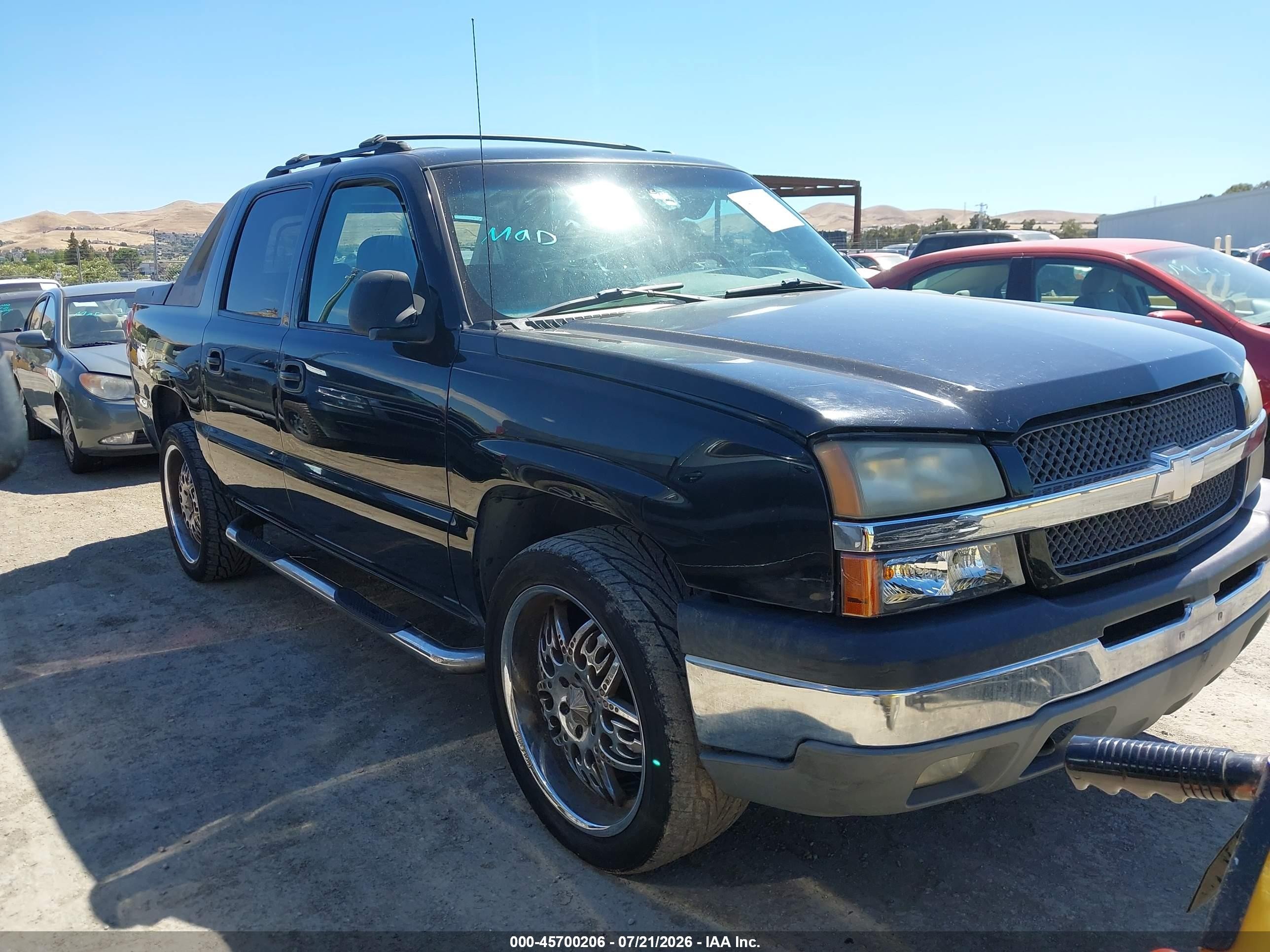 2004 Chevrolet Avalanche 1500   Черный vin: 3GNEC12T04G332183