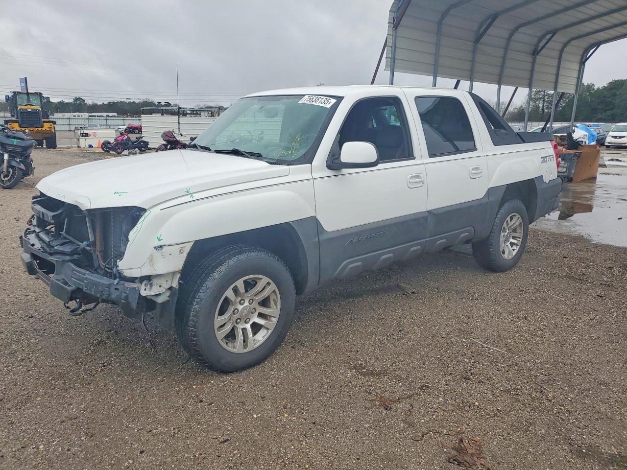 2004 Chevrolet Avalanche C1500 White vin: 3GNEC12T34G103836