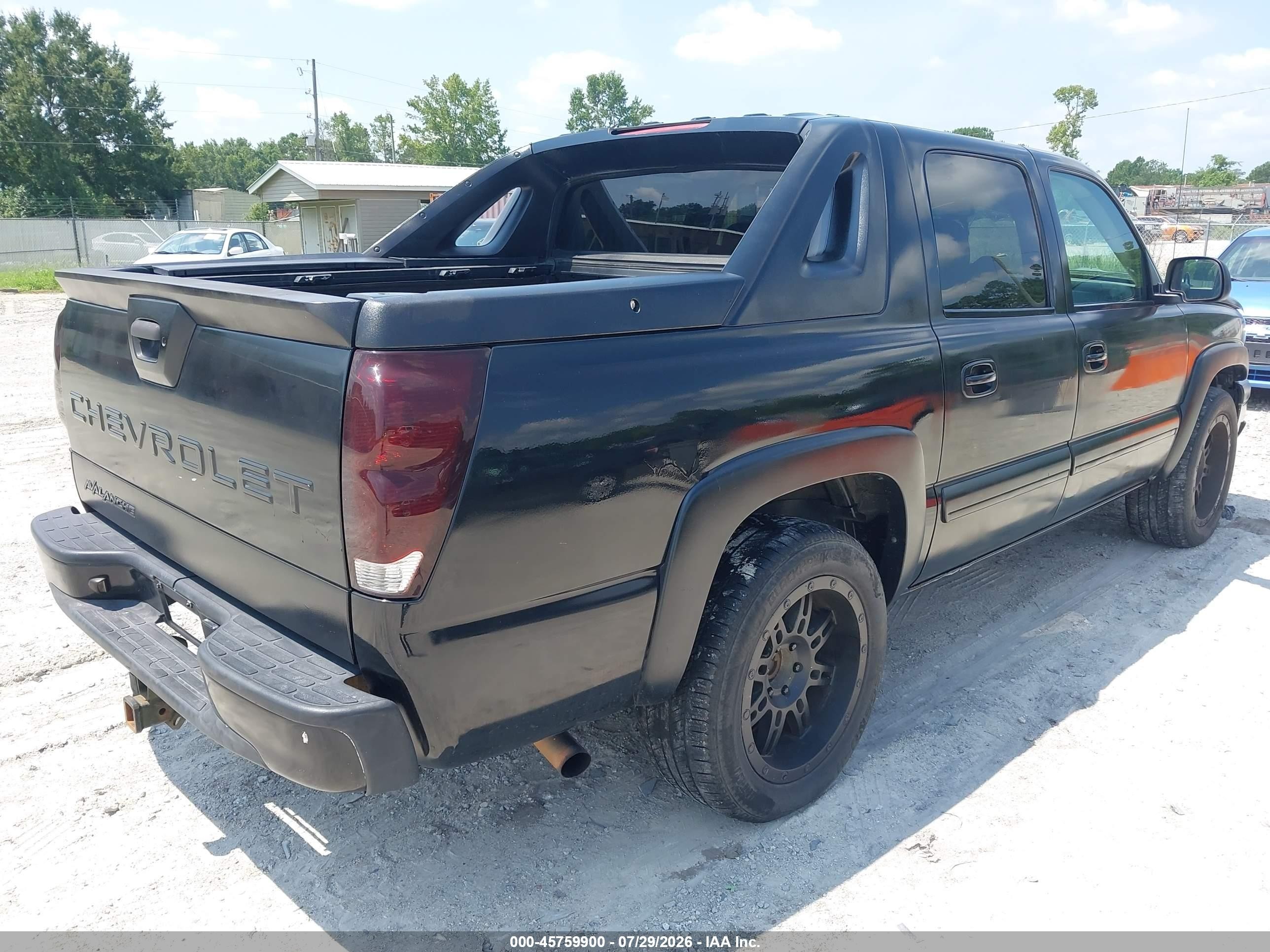 2004 Chevrolet Avalanche 1500   Black vin: 3GNEC12T34G124699
