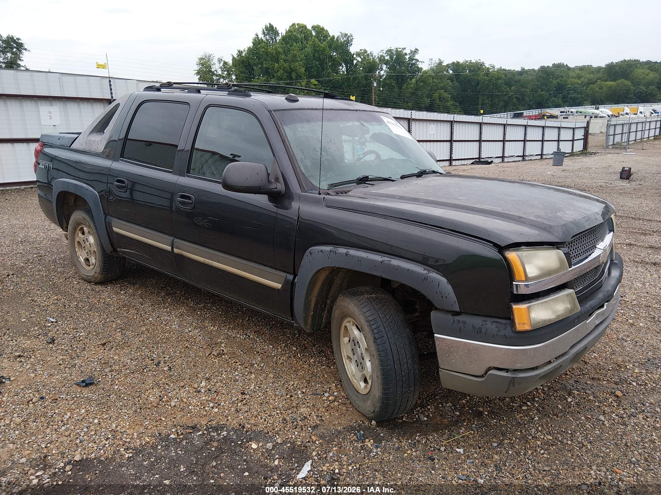 2004 Chevrolet Avalanche 1500   Черный vin: 3GNEC12T94G205982