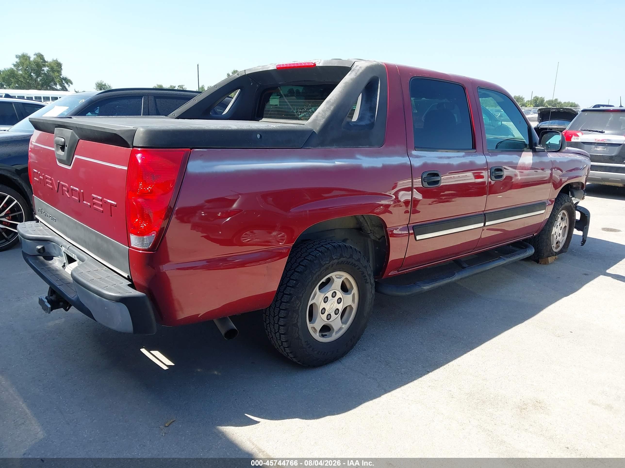 2004 Chevrolet Avalanche 1500   Burgundy vin: 3GNEC12T94G321621