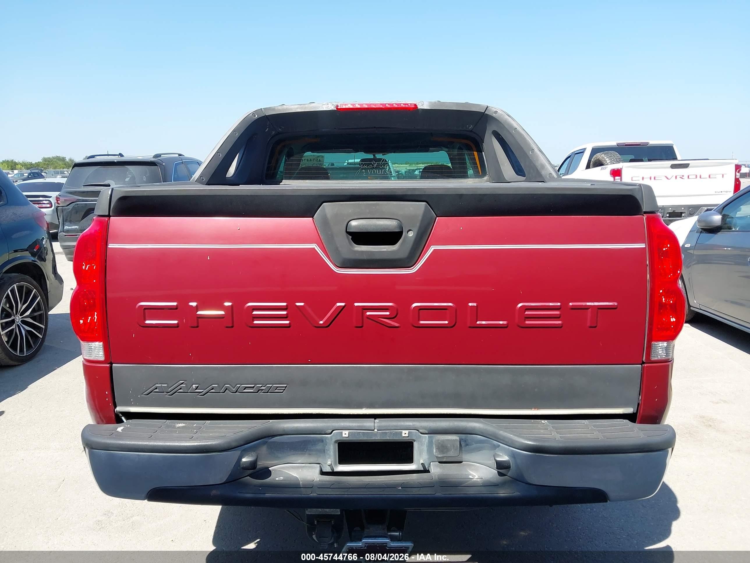 2004 Chevrolet Avalanche 1500   Burgundy vin: 3GNEC12T94G321621