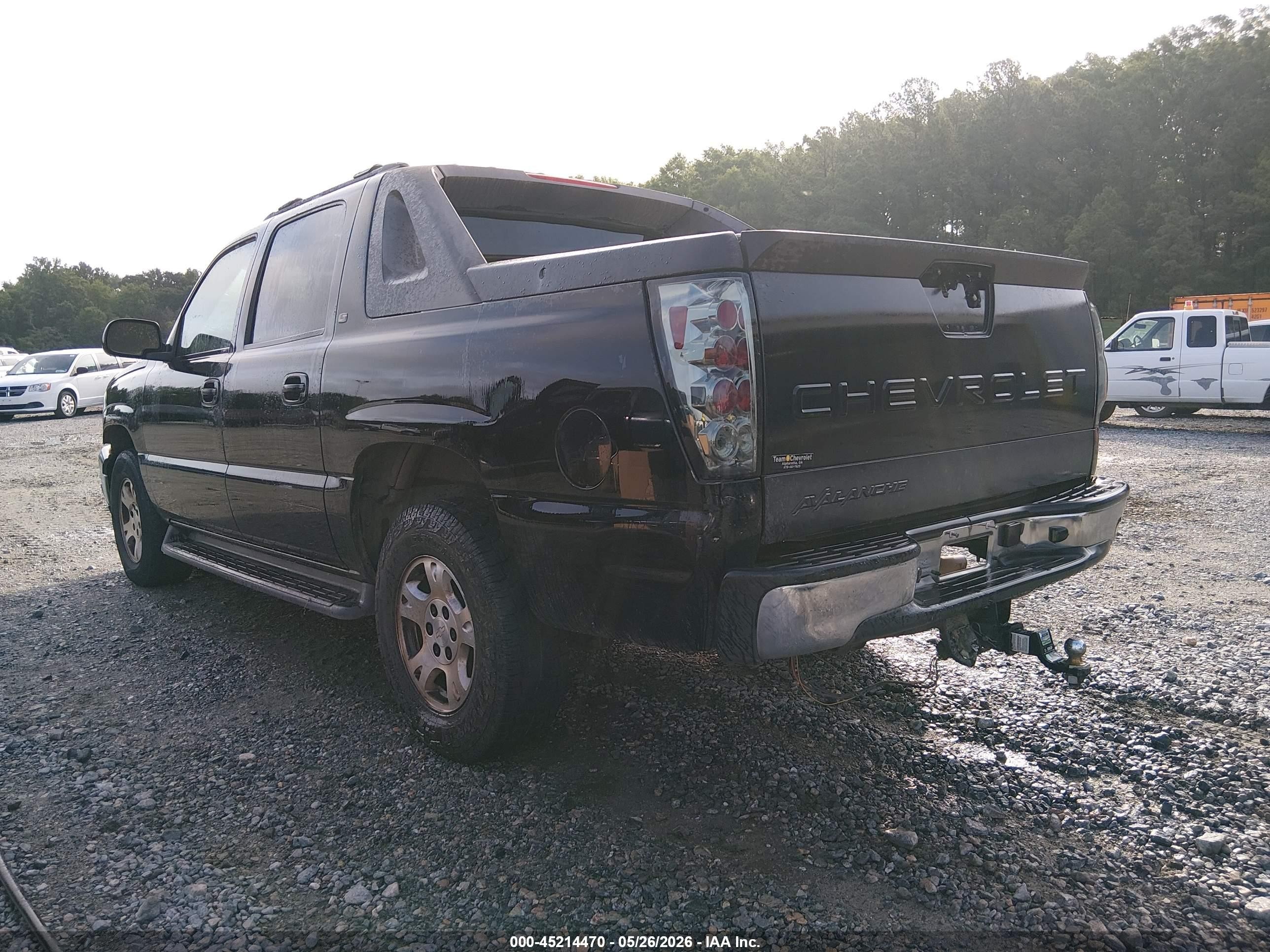 2005 Chevrolet Avalanche 1500 Z66 Black vin: 3GNEC12Z15G204184