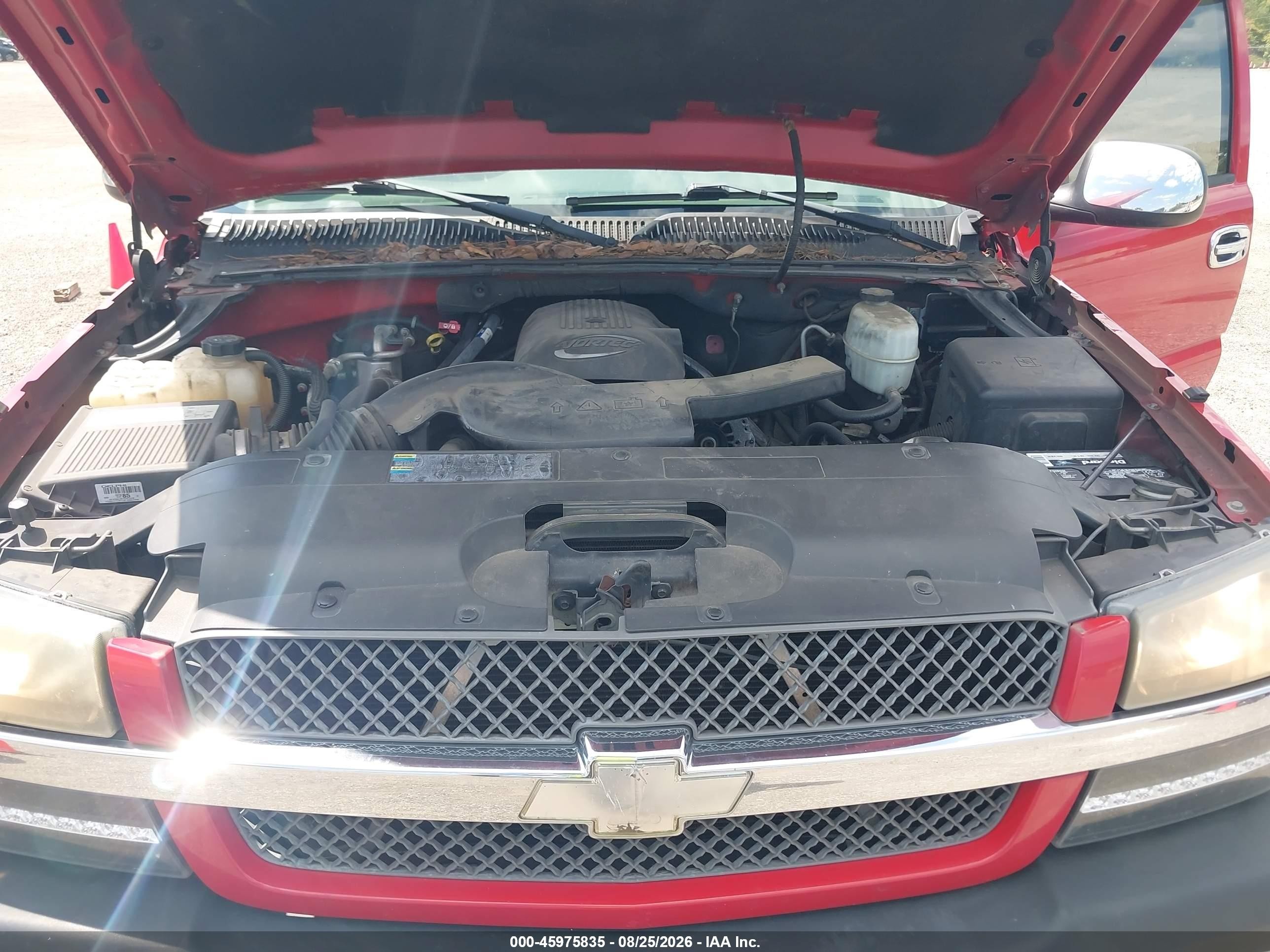 2006 Chevrolet Avalanche 1500 Ls Red vin: 3GNEC12Z26G185792