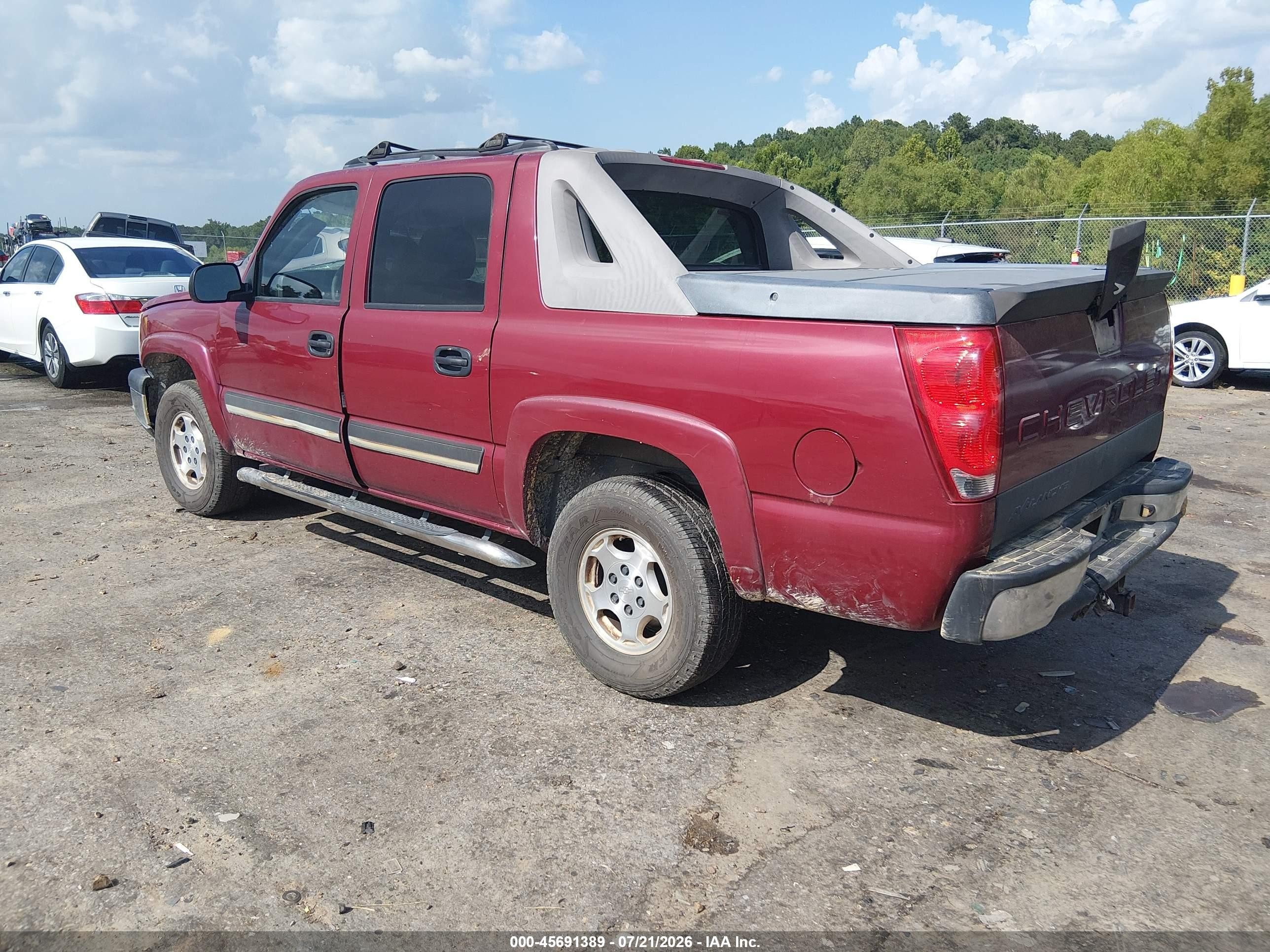 2006 Chevrolet Avalanche 1500 Ls Red vin: 3GNEC12Z36G153546