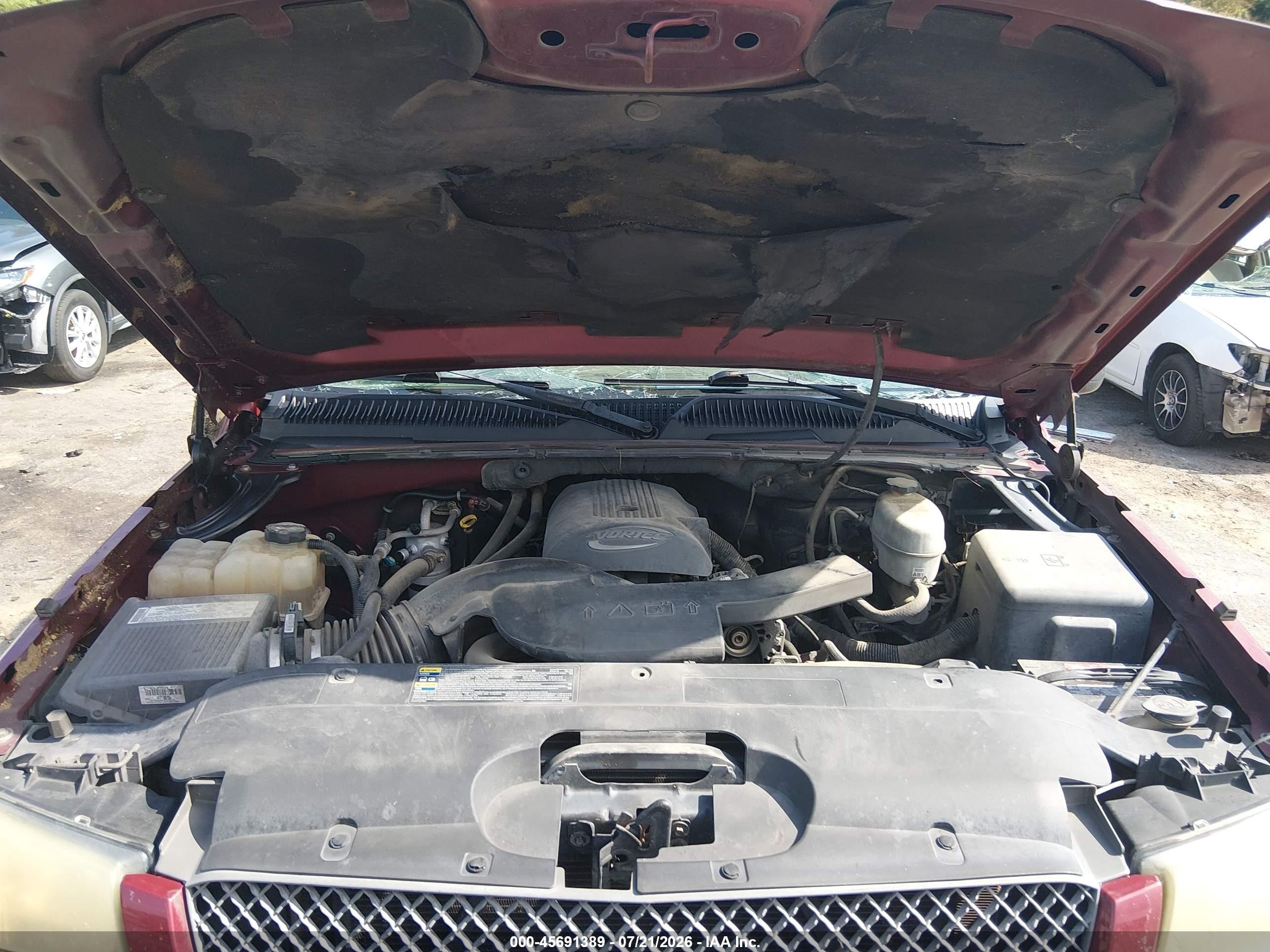2006 Chevrolet Avalanche 1500 Ls Red vin: 3GNEC12Z36G153546