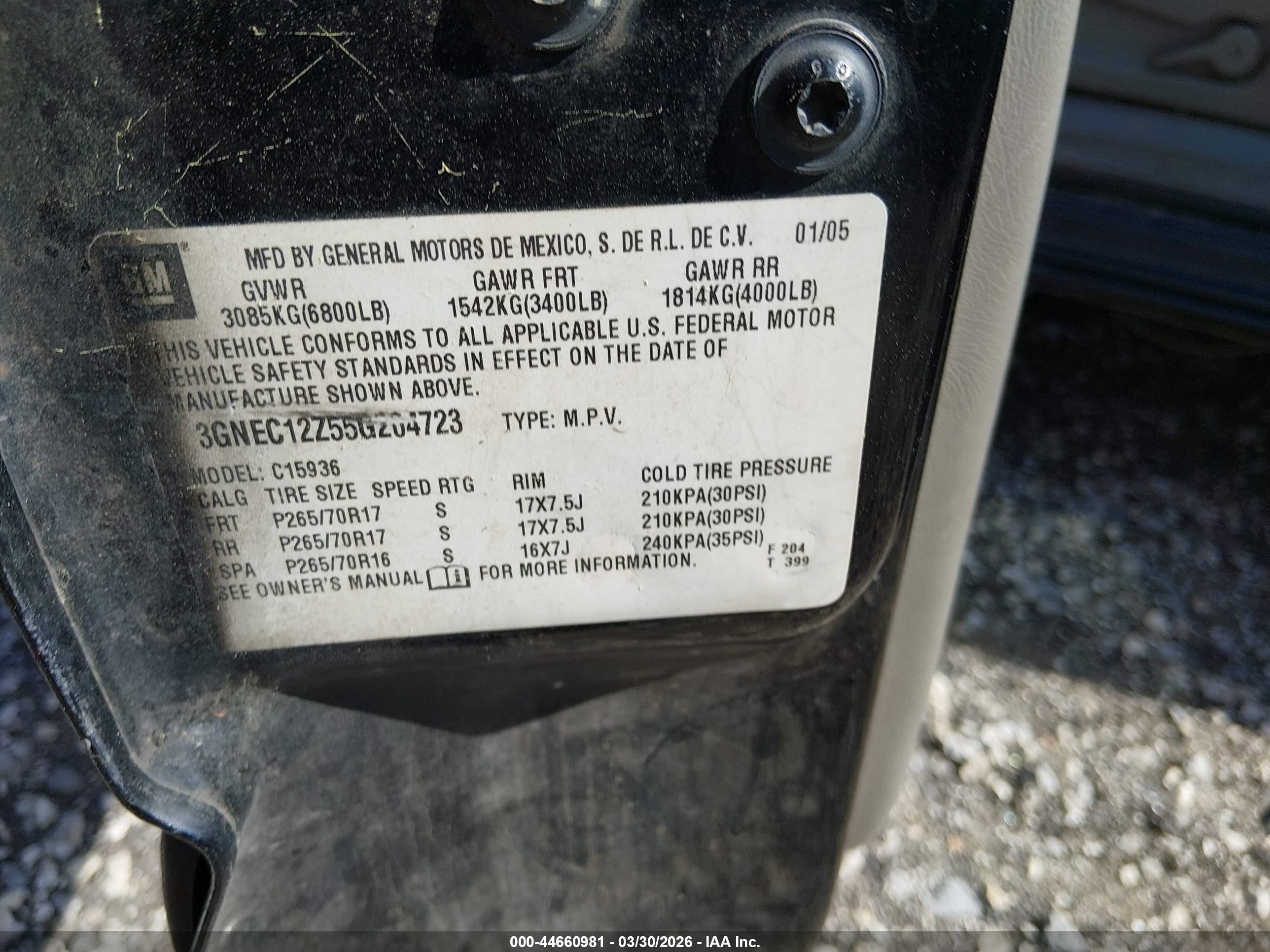 2005 Chevrolet Avalanche 1500 Z66 Black vin: 3GNEC12Z55G204723