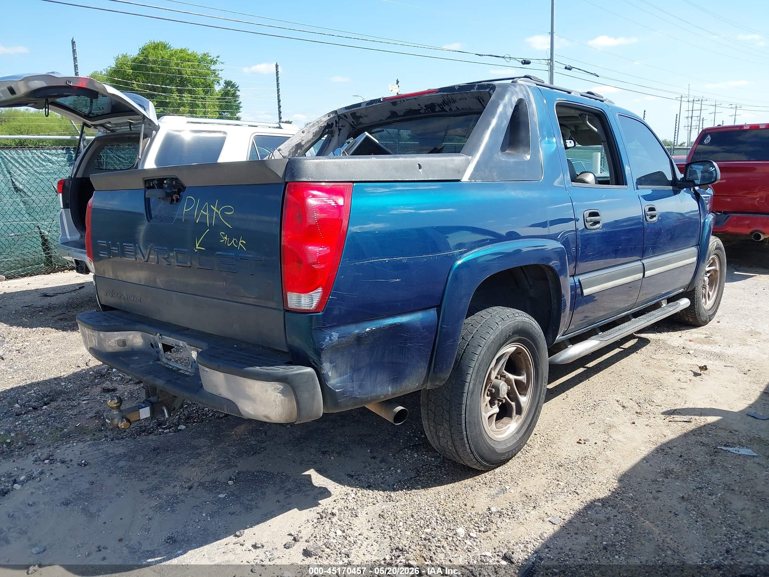2006 Chevrolet Avalanche 1500 Z66 Blue vin: 3GNEC12Z56G129443