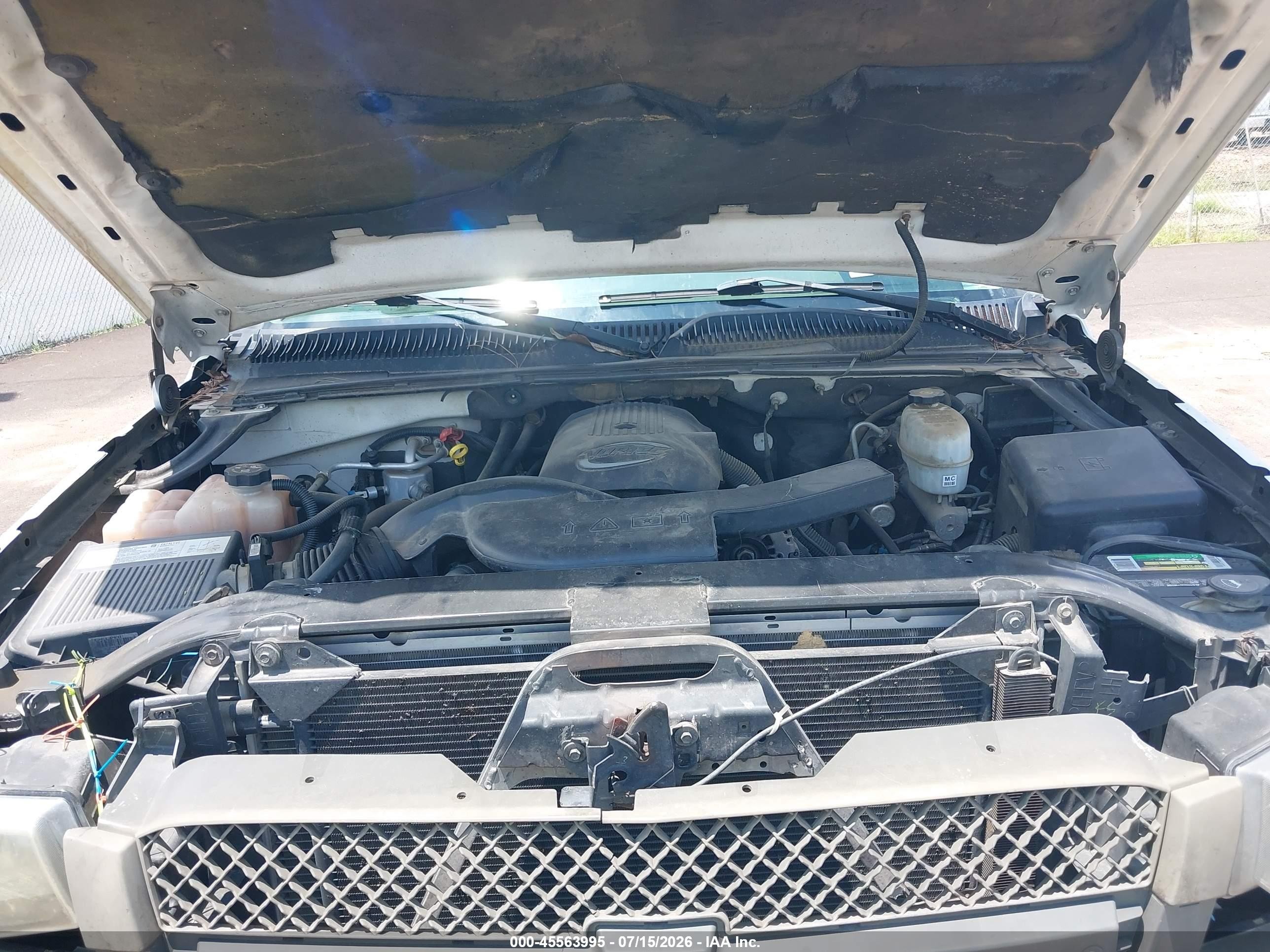 2005 Chevrolet Avalanche 1500 Ls White vin: 3GNEC12Z65G167259
