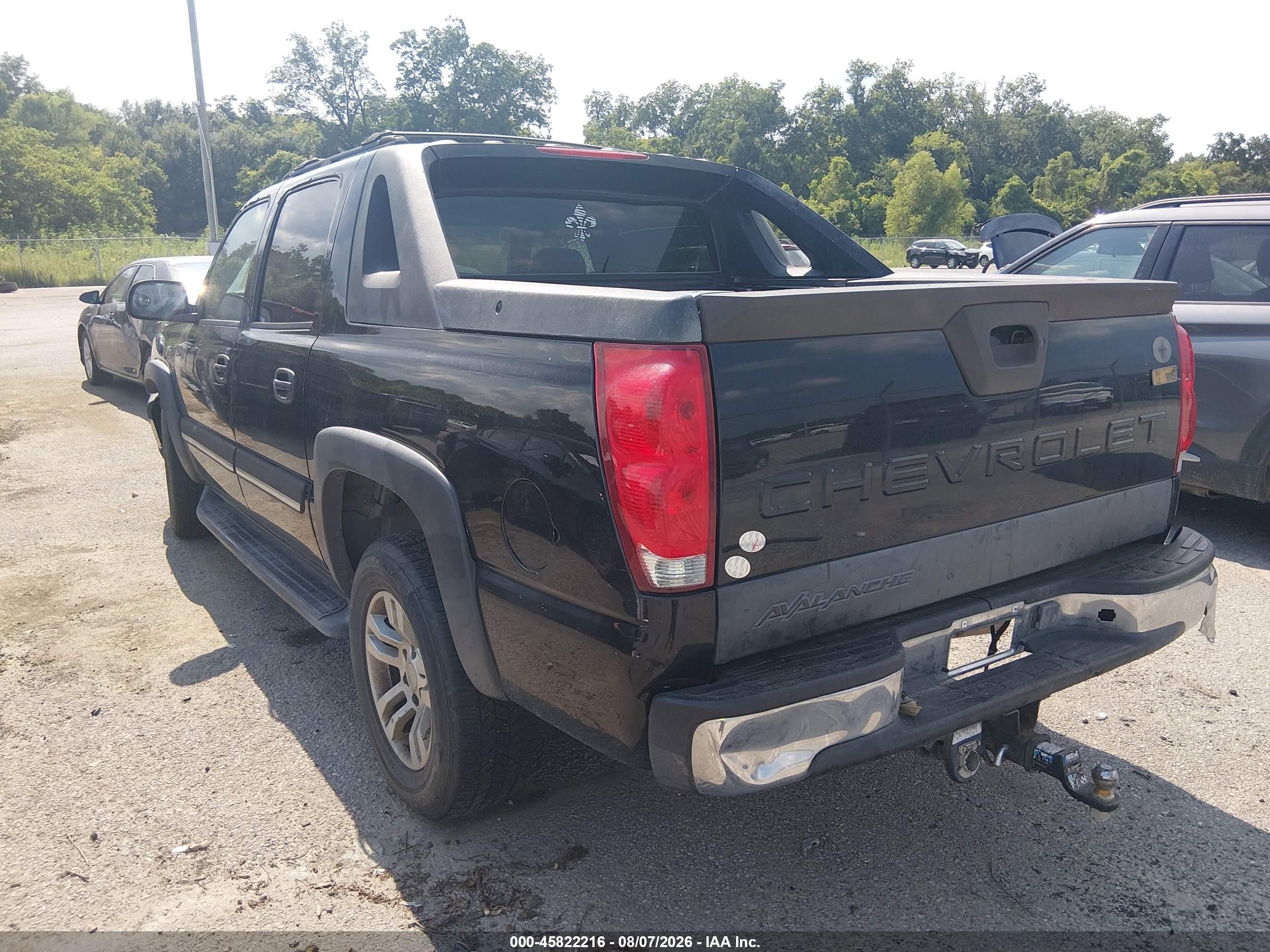 2005 Chevrolet Avalanche 1500 Z66 Черный vin: 3GNEC12Z65G230456