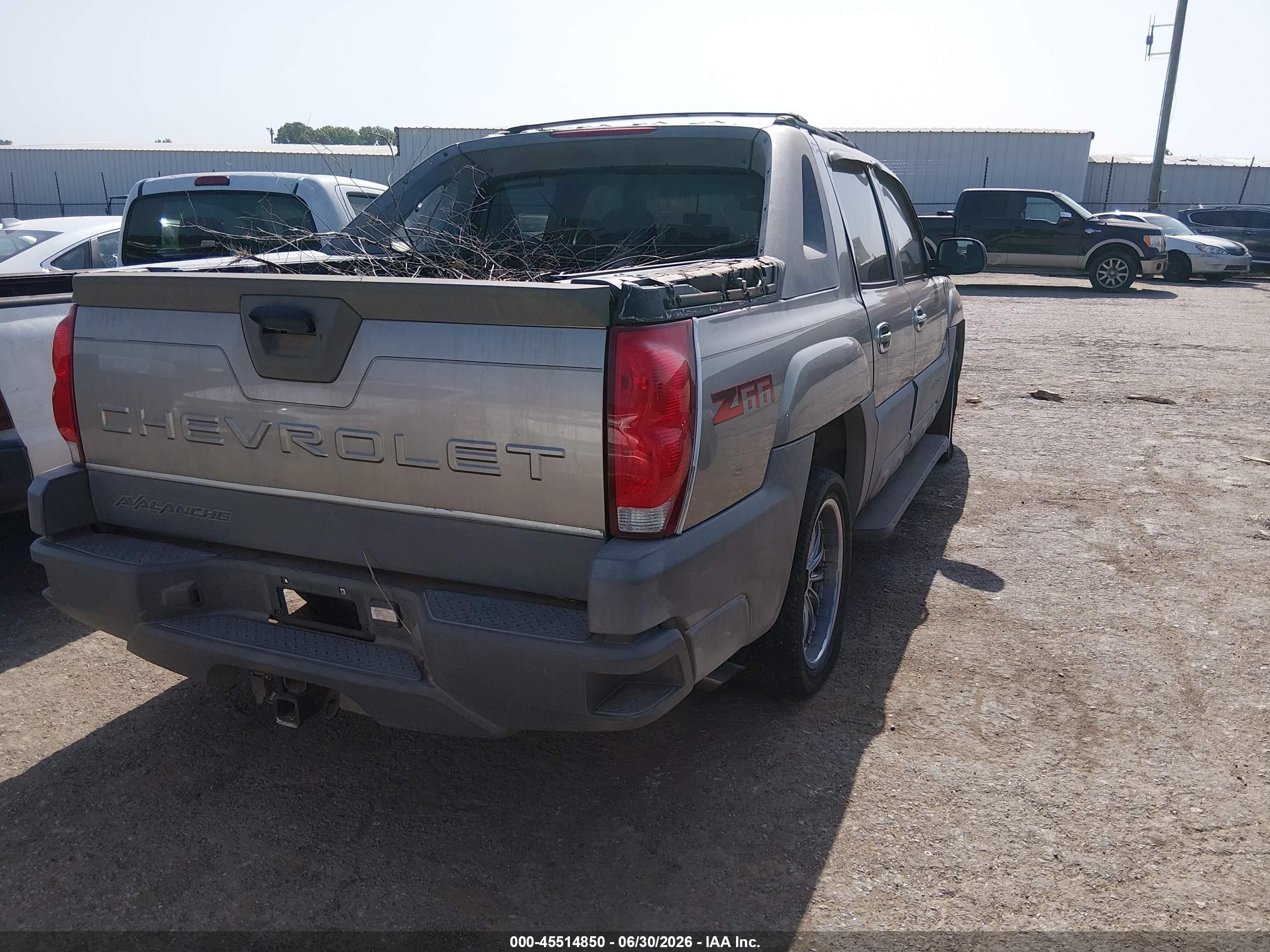 2002 Chevrolet Avalanche 1500   Gray vin: 3GNEC13T02G101151