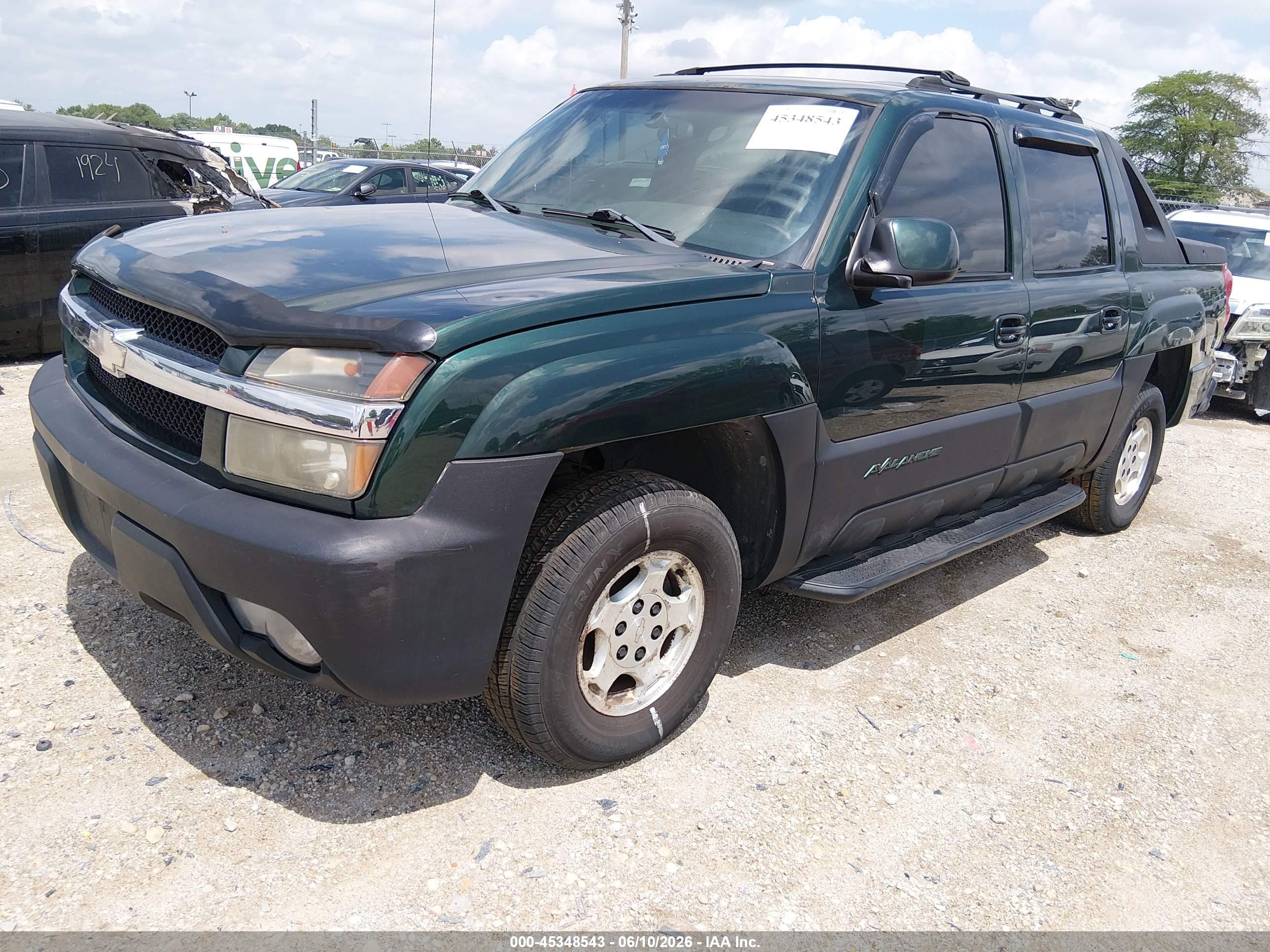 2003 Chevrolet Avalanche 1500   Green vin: 3GNEC13T03G220531