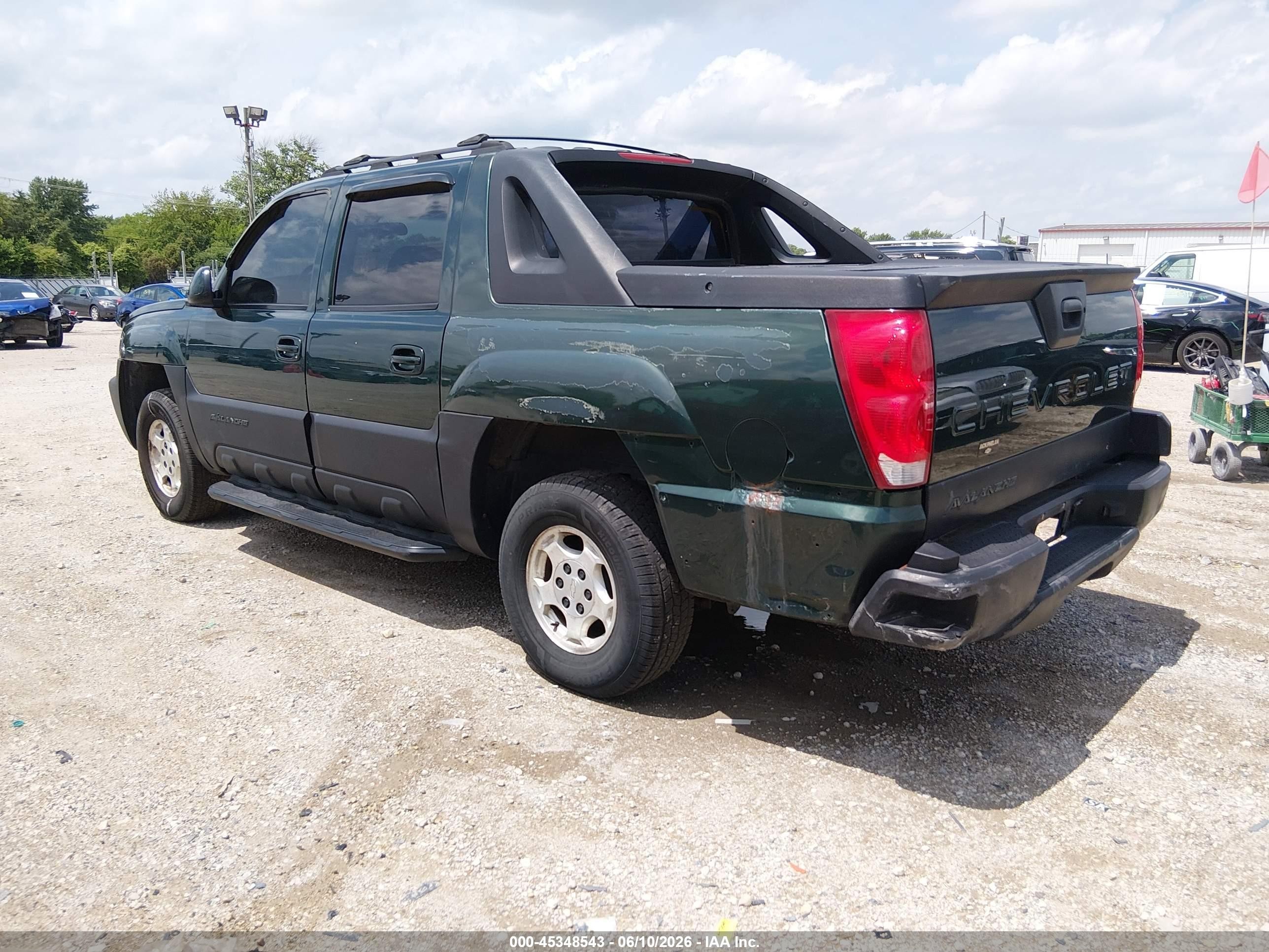 2003 Chevrolet Avalanche 1500   Green vin: 3GNEC13T03G220531
