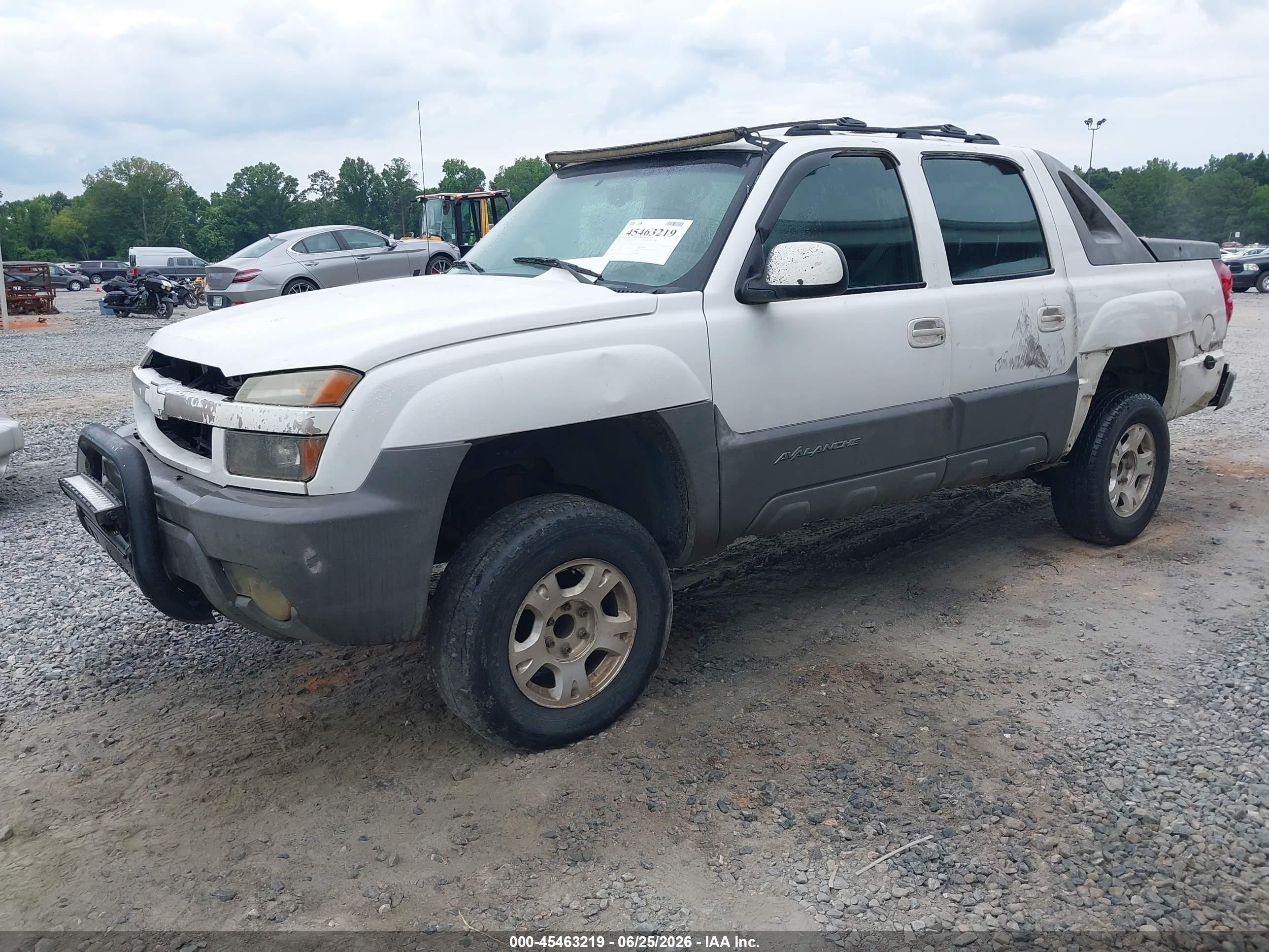 2002 Chevrolet Avalanche 1500   Белый vin: 3GNEC13T12G111591