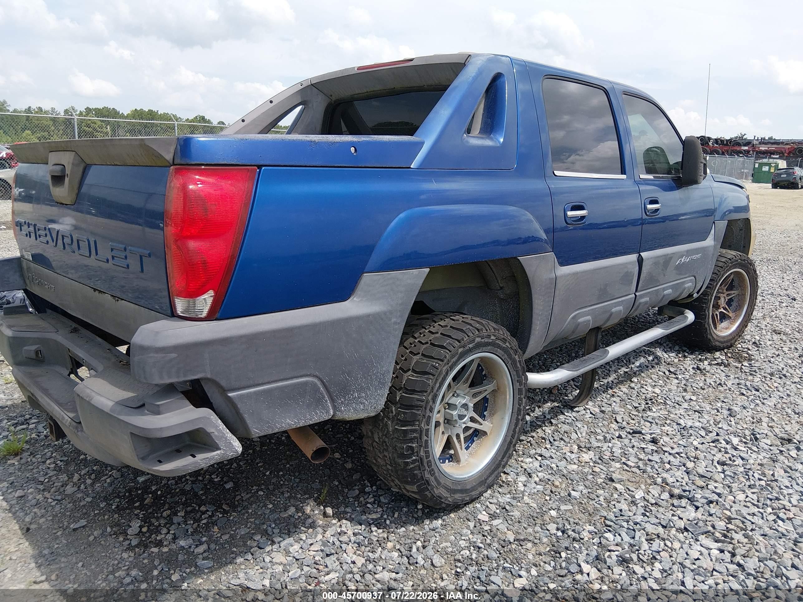 2003 Chevrolet Avalanche 1500   Blue vin: 3GNEC13T13G114458