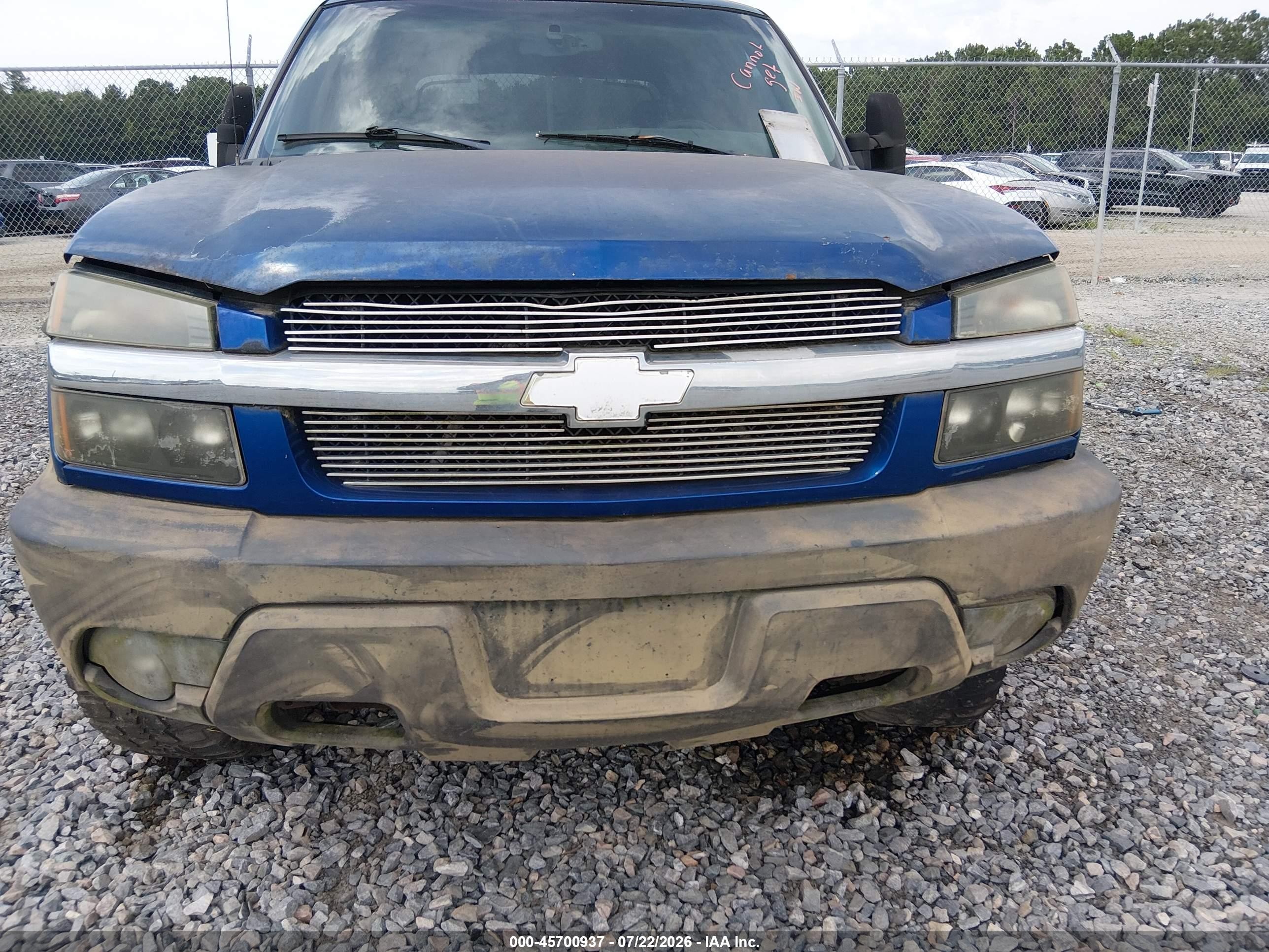 2003 Chevrolet Avalanche 1500   Blue vin: 3GNEC13T13G114458