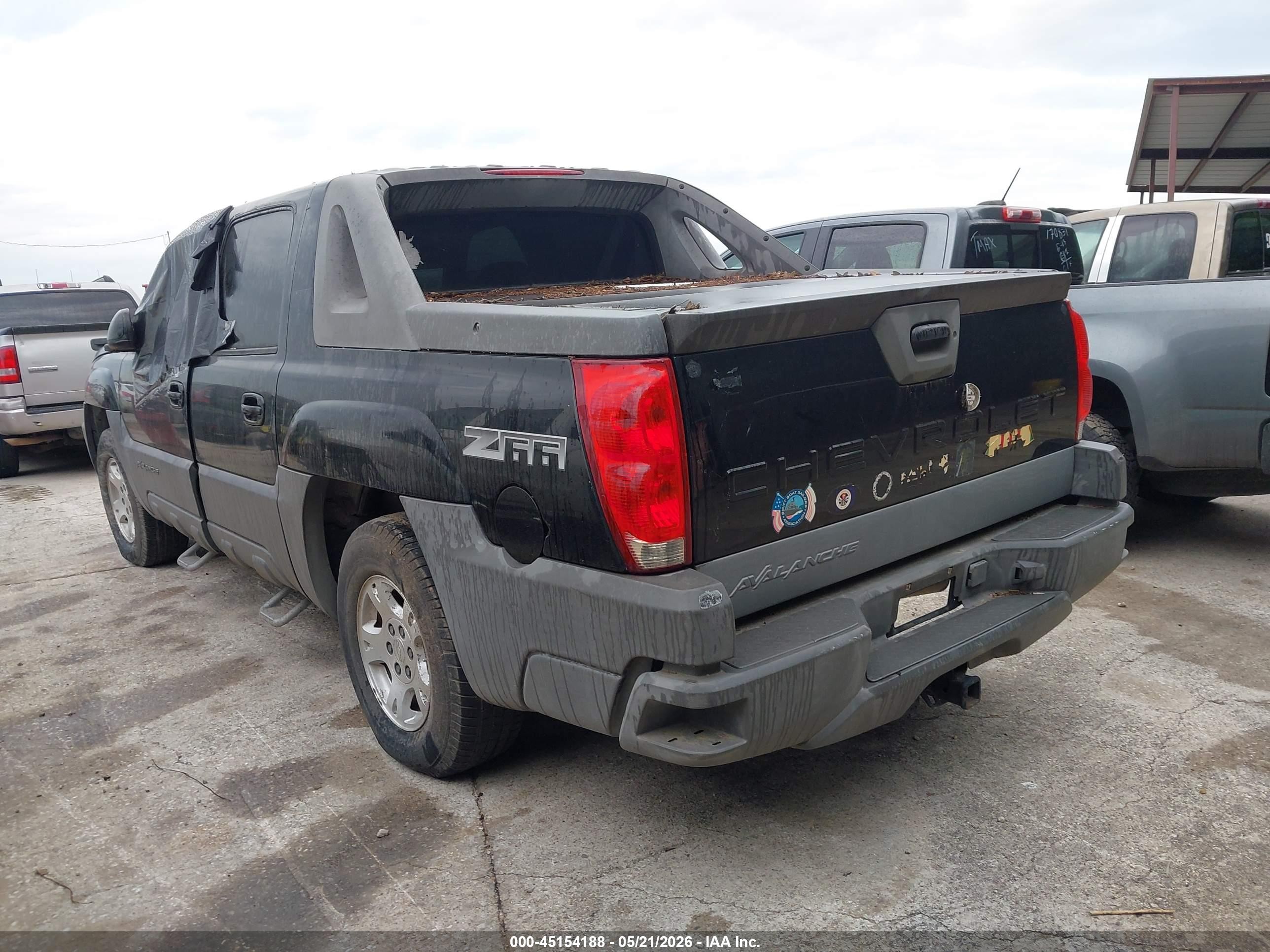 2002 Chevrolet Avalanche 1500   Black vin: 3GNEC13T22G185585